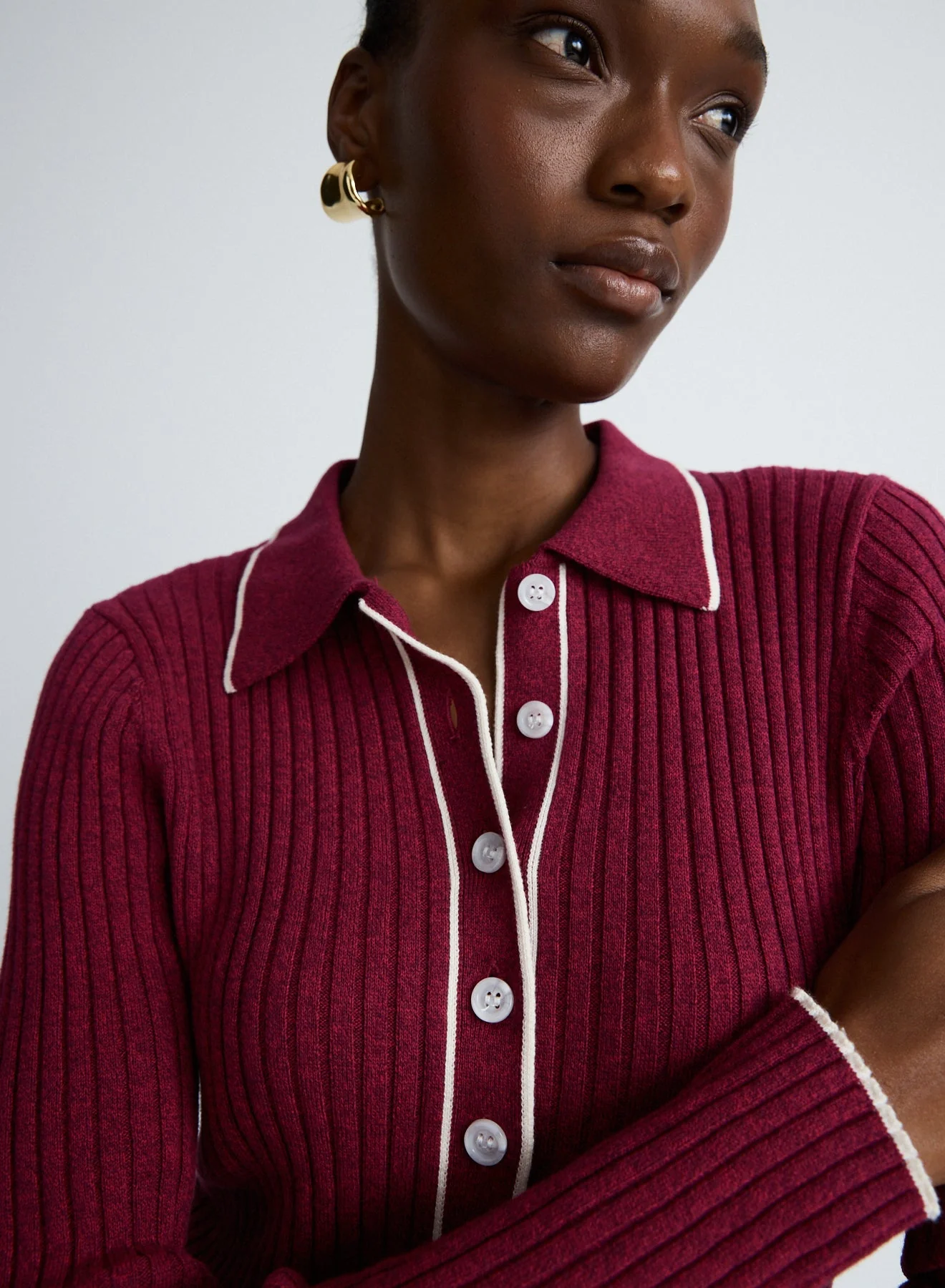 Ashlen Top | Cherry W/ Silence Trim - Image 5