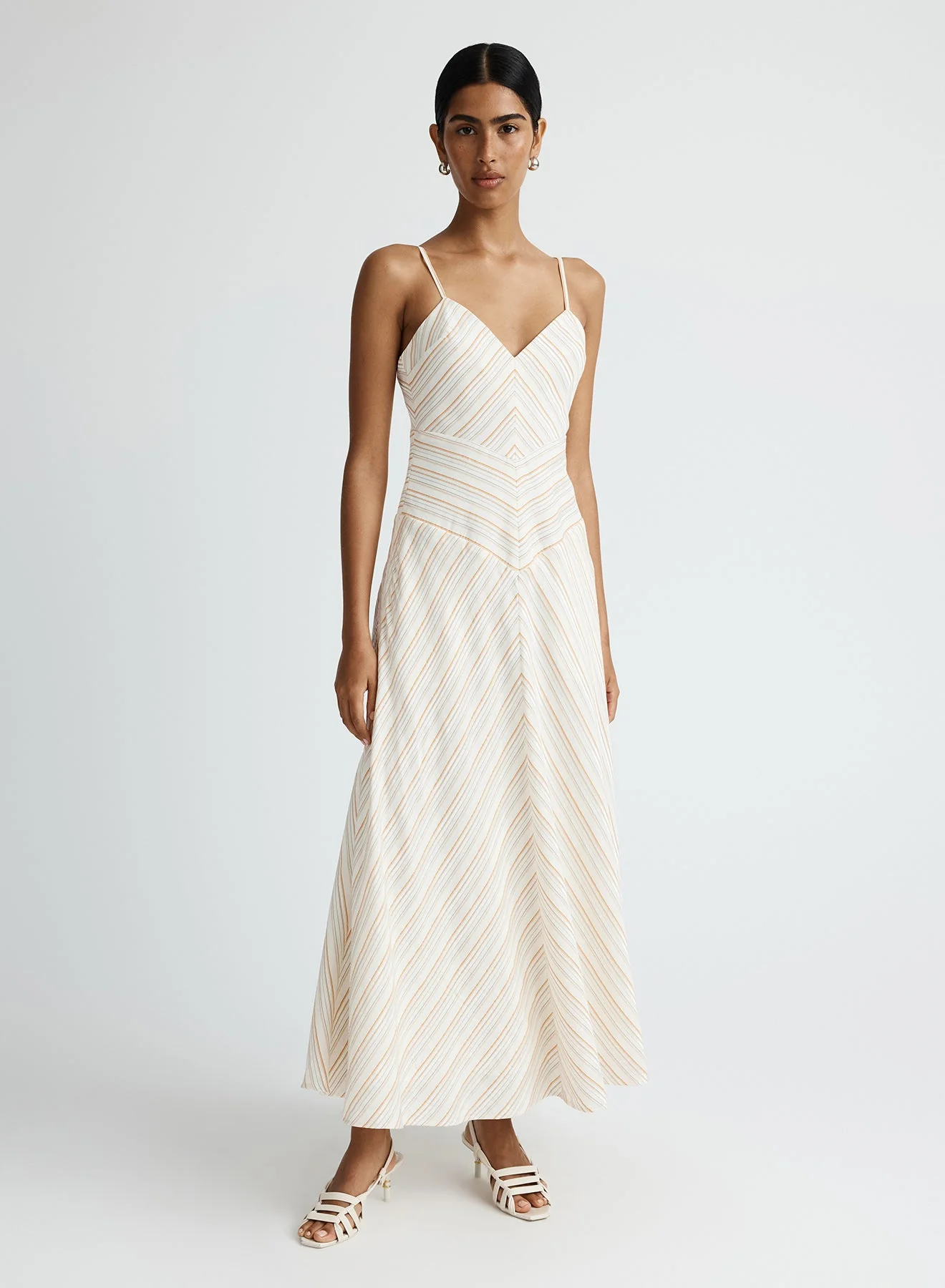 Nara Dress | Russet Stripe - Image 2