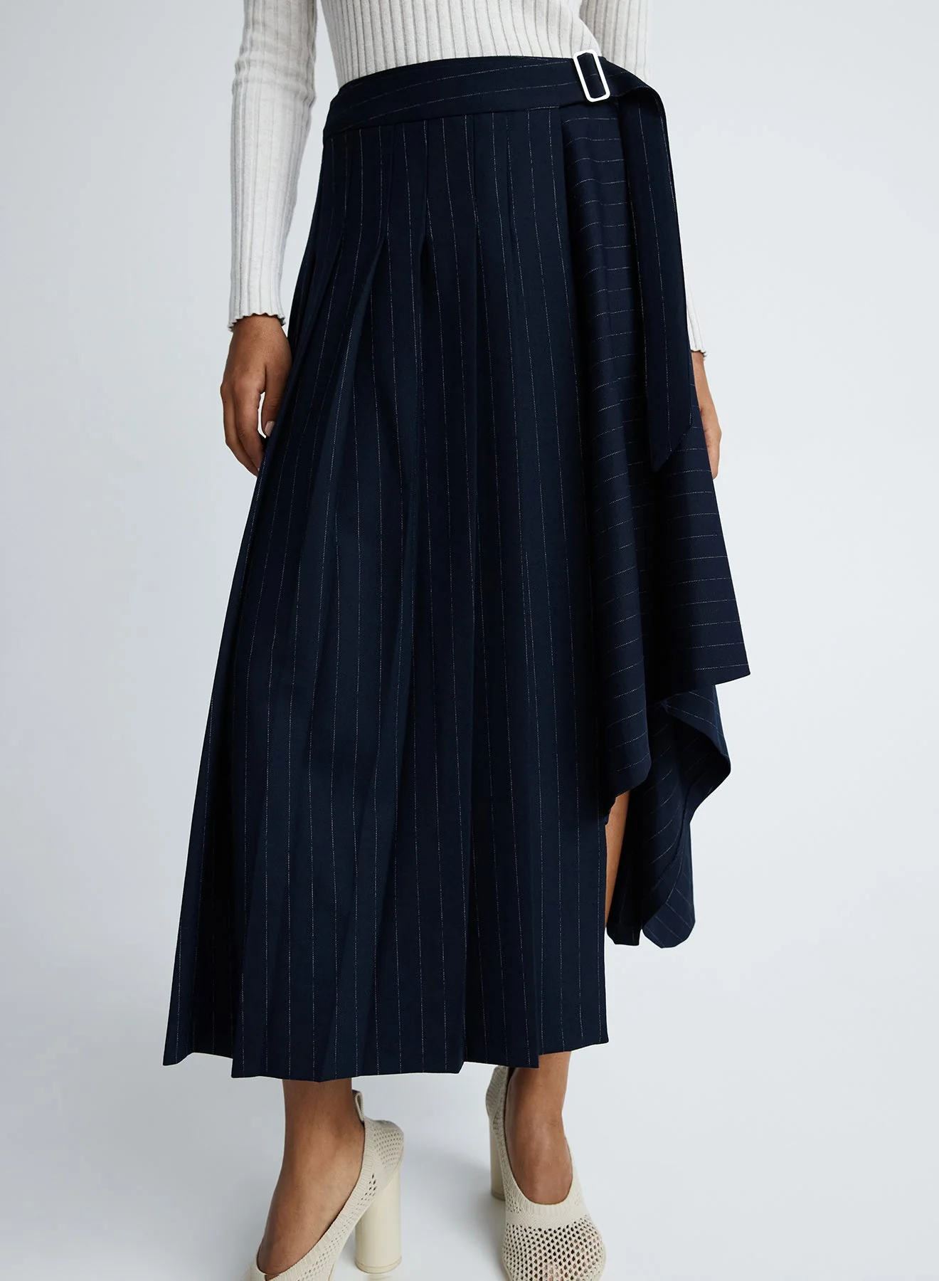 Virginia Skirt | Chalkstripe