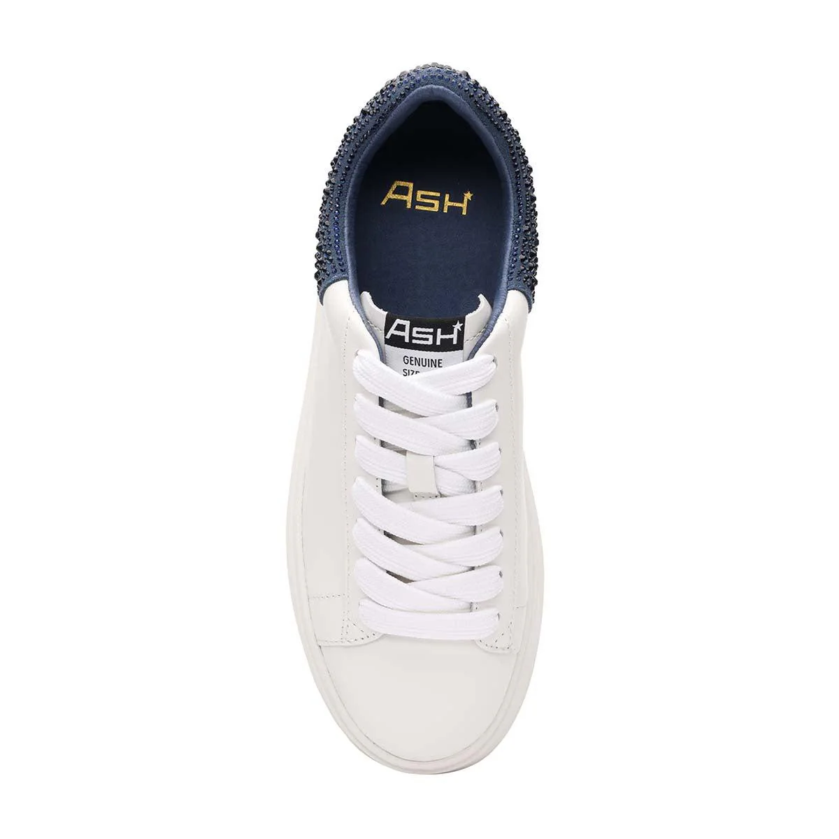 Moby Strass Platform Embellished Sneaker | White/Ocean - Image 4