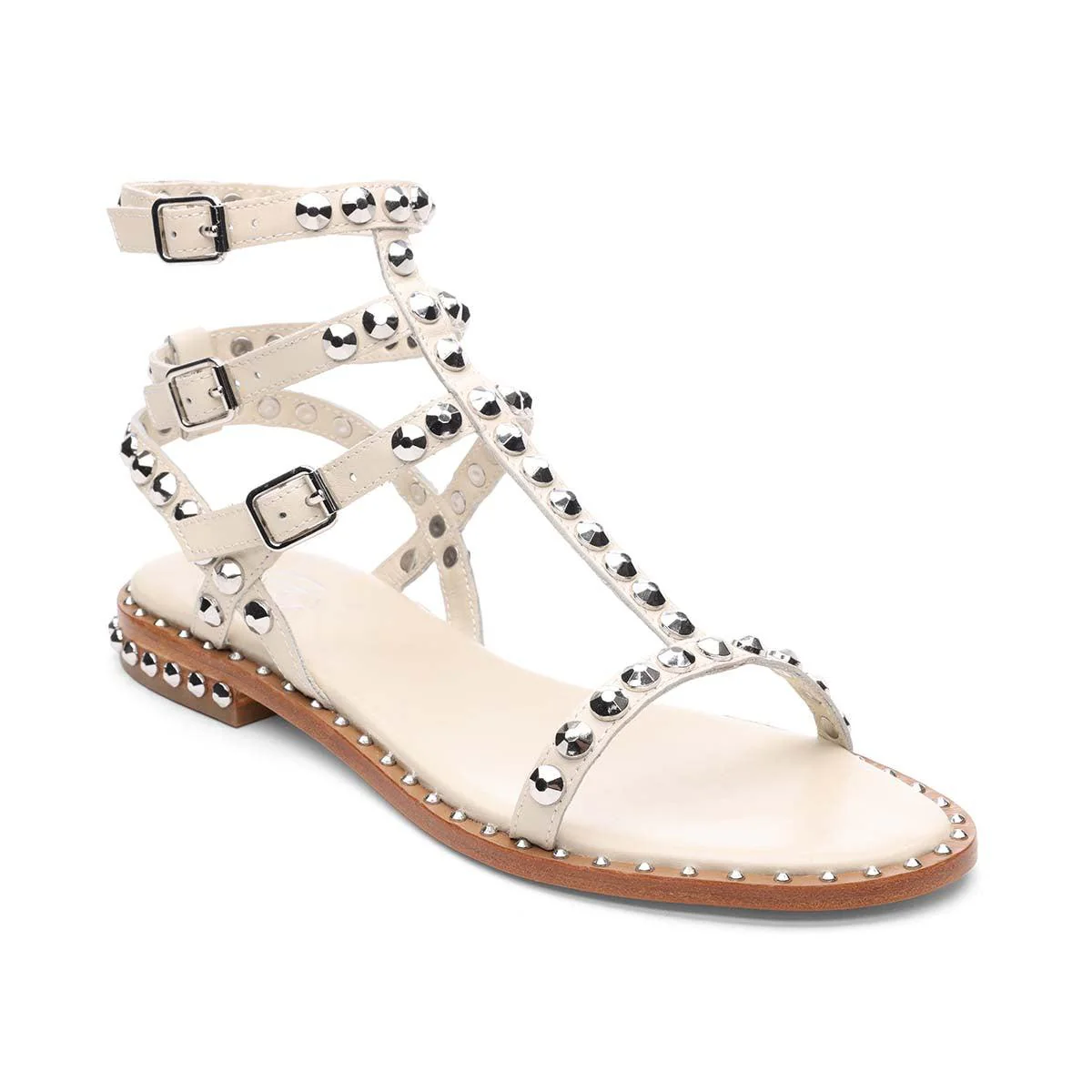 Play Studded Flat Sandal | Talc