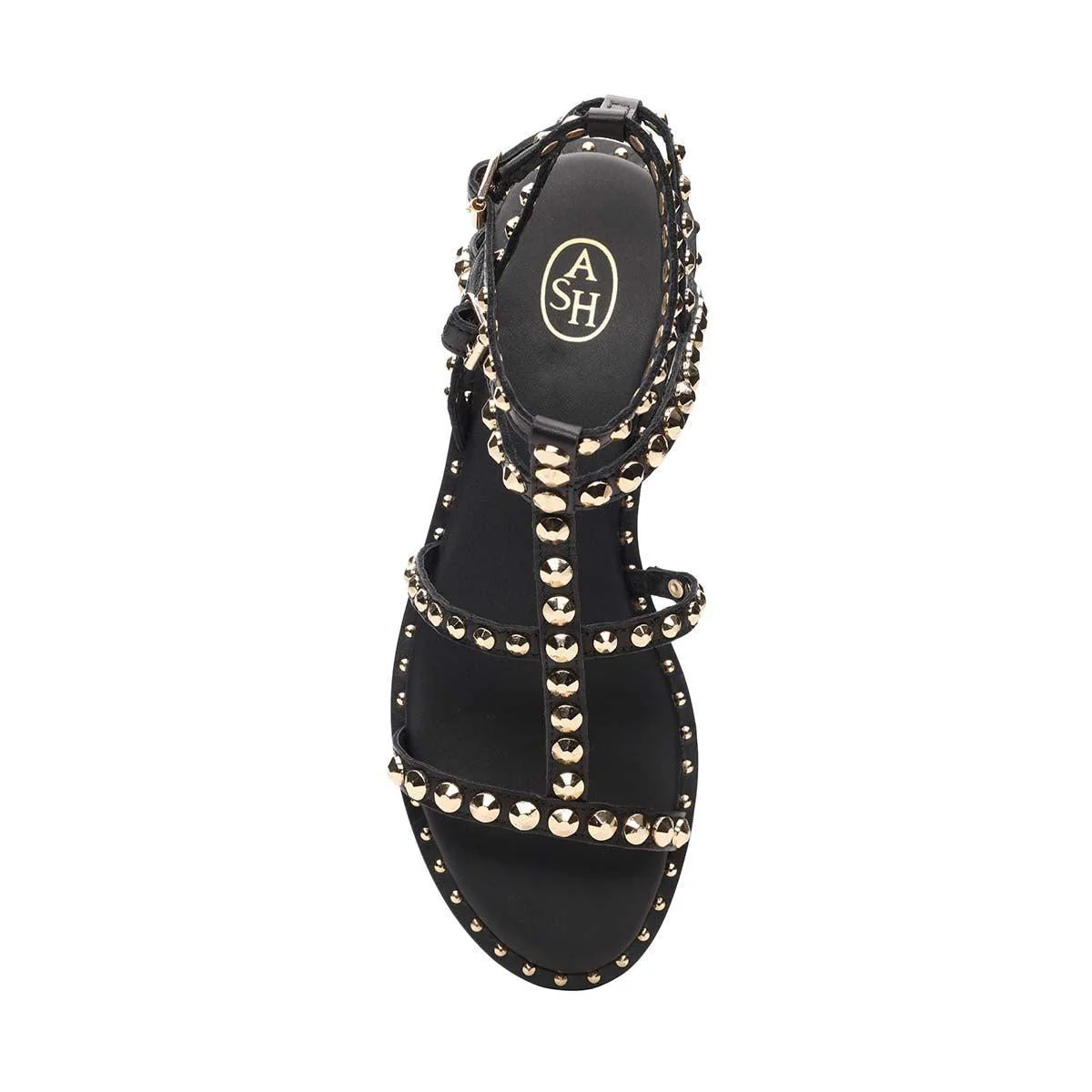 Precious Texture Studded Flat Sandal | Black - Image 4