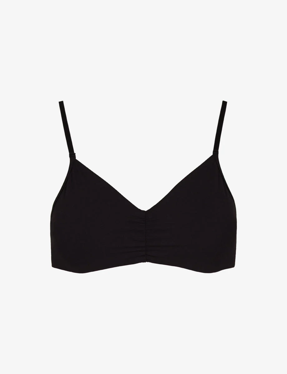 Cotton Bralette | Black - Image 3