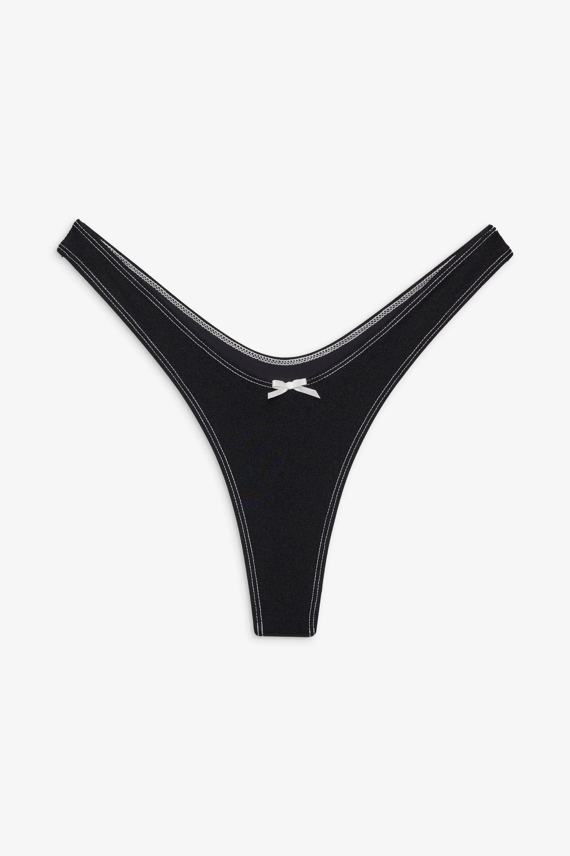 Full Moon Micro Bikini Bottom | Black Shine - Image 3