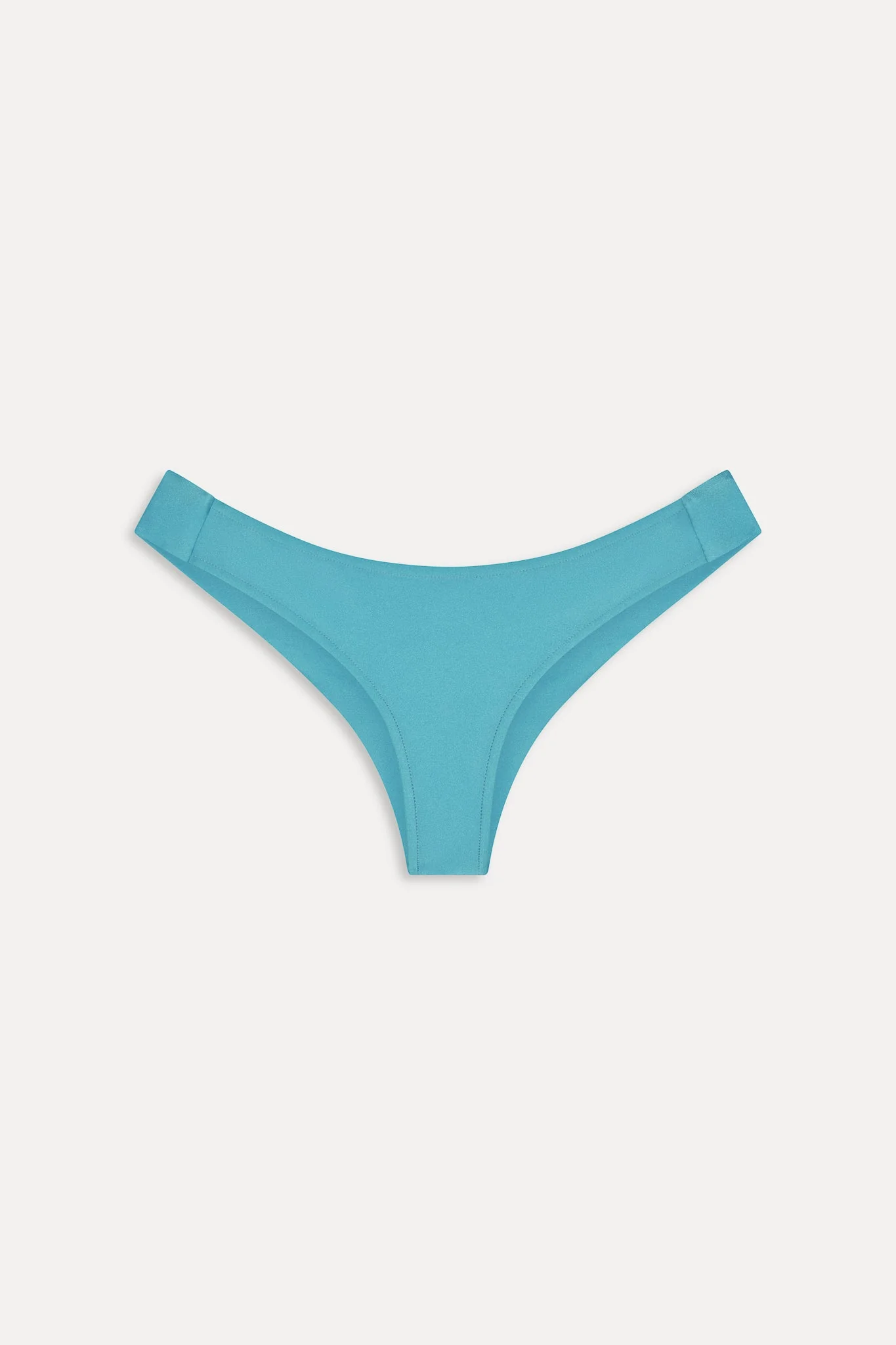 Marina Satin Cheeky Bikini Bottom | Cyan Shine - Image 3