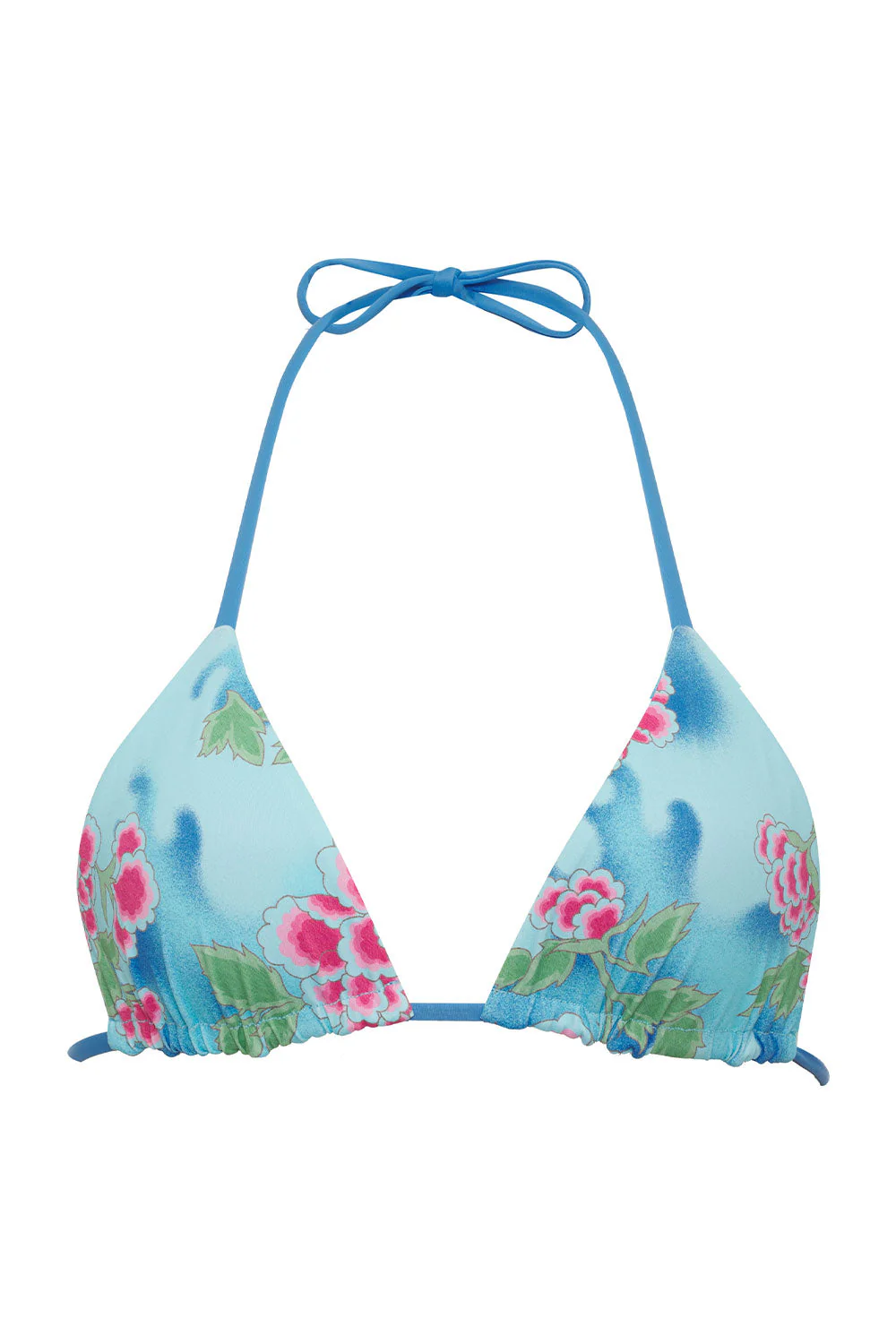 Nick Floral Triangle Bikini Top | Blue Daiquiri - Image 5