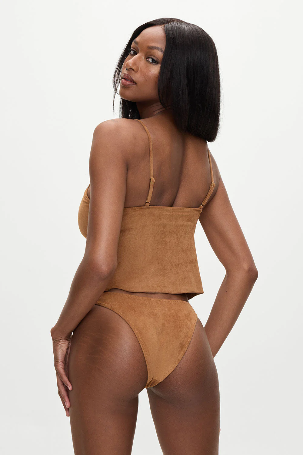 x BELLA HADID Dove Suede Bikini Bottom | Sunkissed Suede