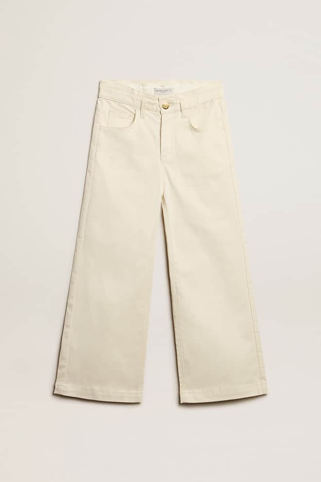Kids | Cotton Pants Aged White | Off White - Image 3