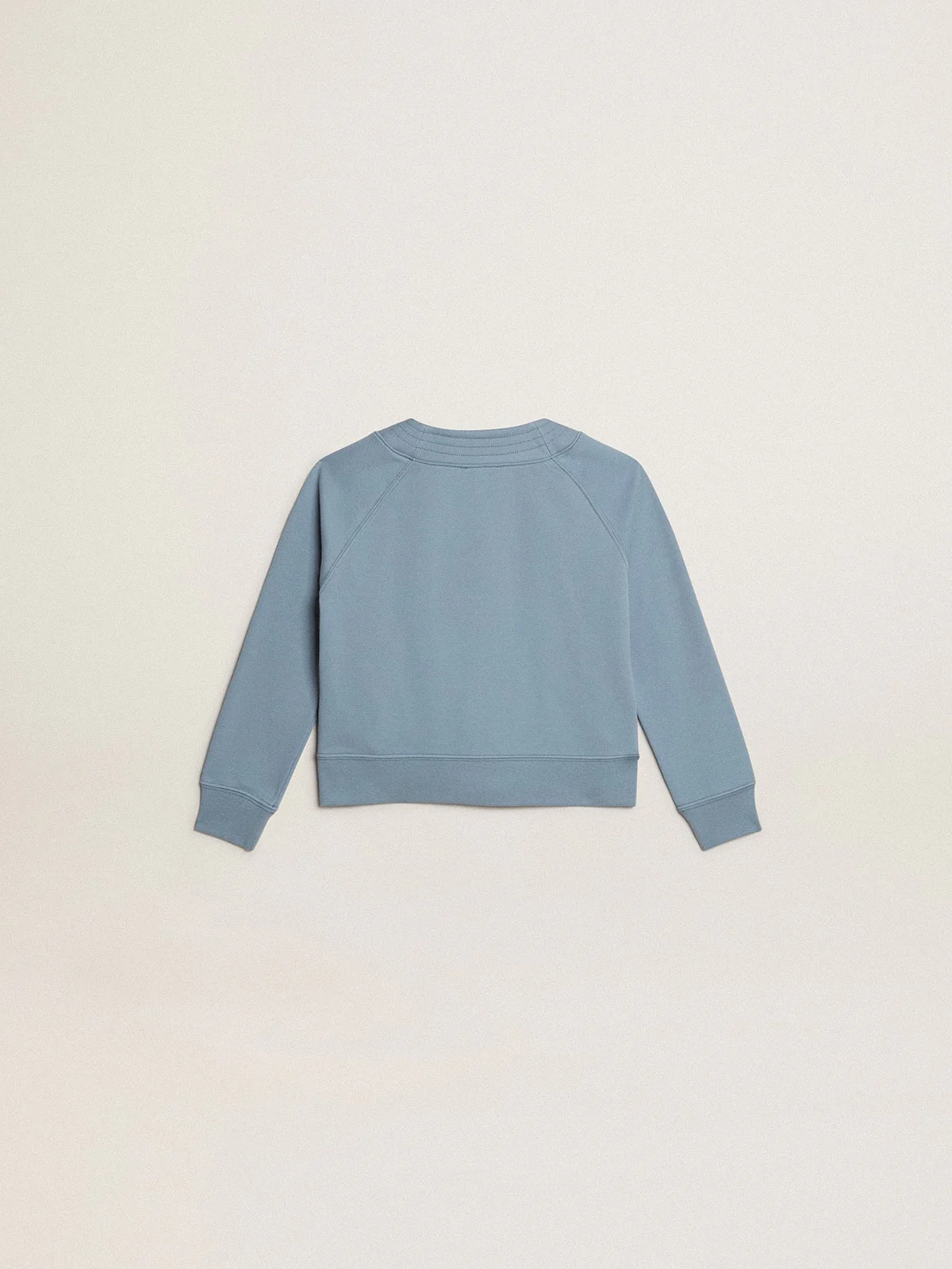 Kids | Light Blue Cotton Cardigan with Beaded Lettering | Citadel - Image 2