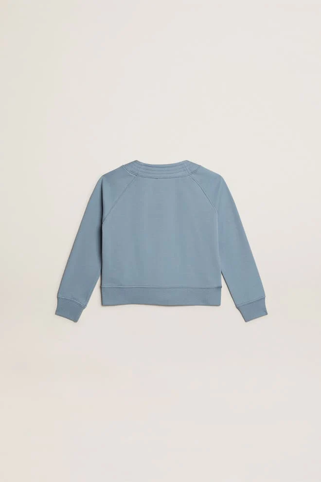 Kids | Light Blue Cotton Cardigan with Beaded Lettering | Citadel - Image 4