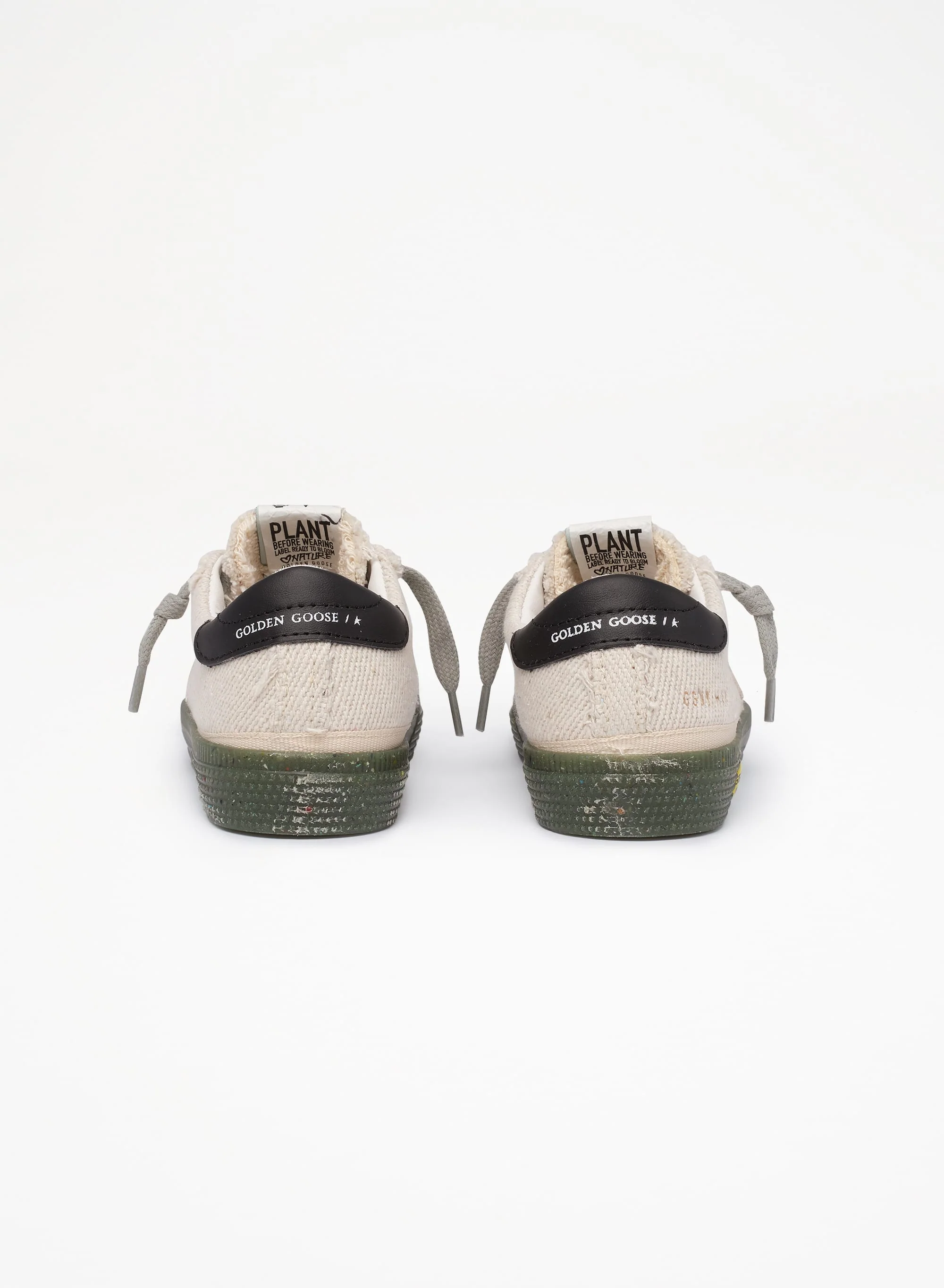 Kids | May Sneakers Junior with Military Green Base & White Star & Black Heel Tab | Off White x Black