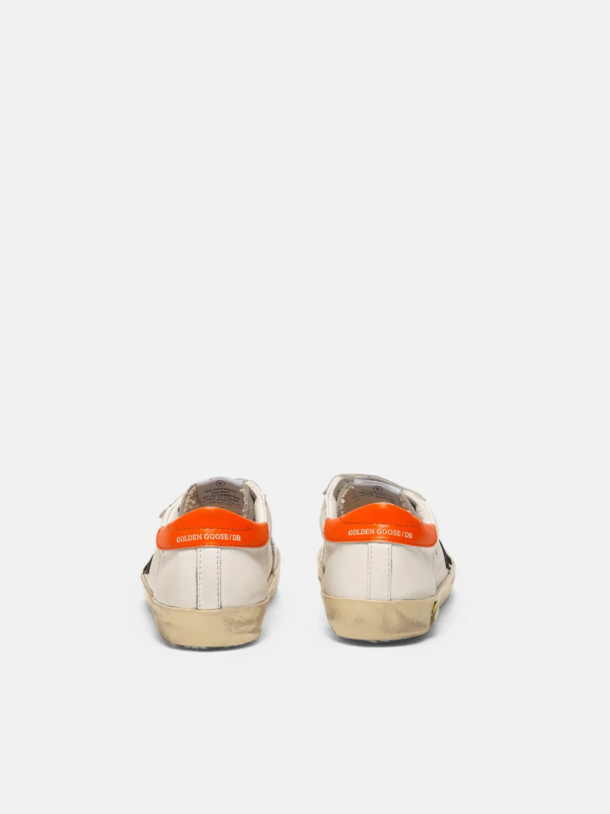 Kids | Old School Sneakers Made Of Leather with Orange Heel Tab (V1) - Image 3