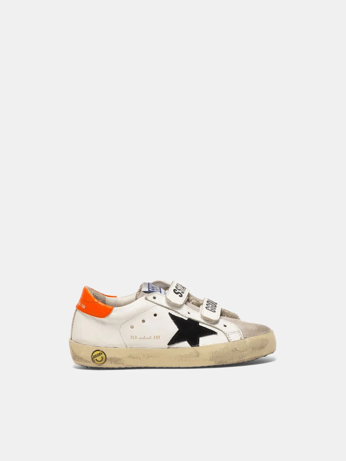 Kids | Old School Sneakers Made Of Leather with Orange Heel Tab (V1) - Image 5