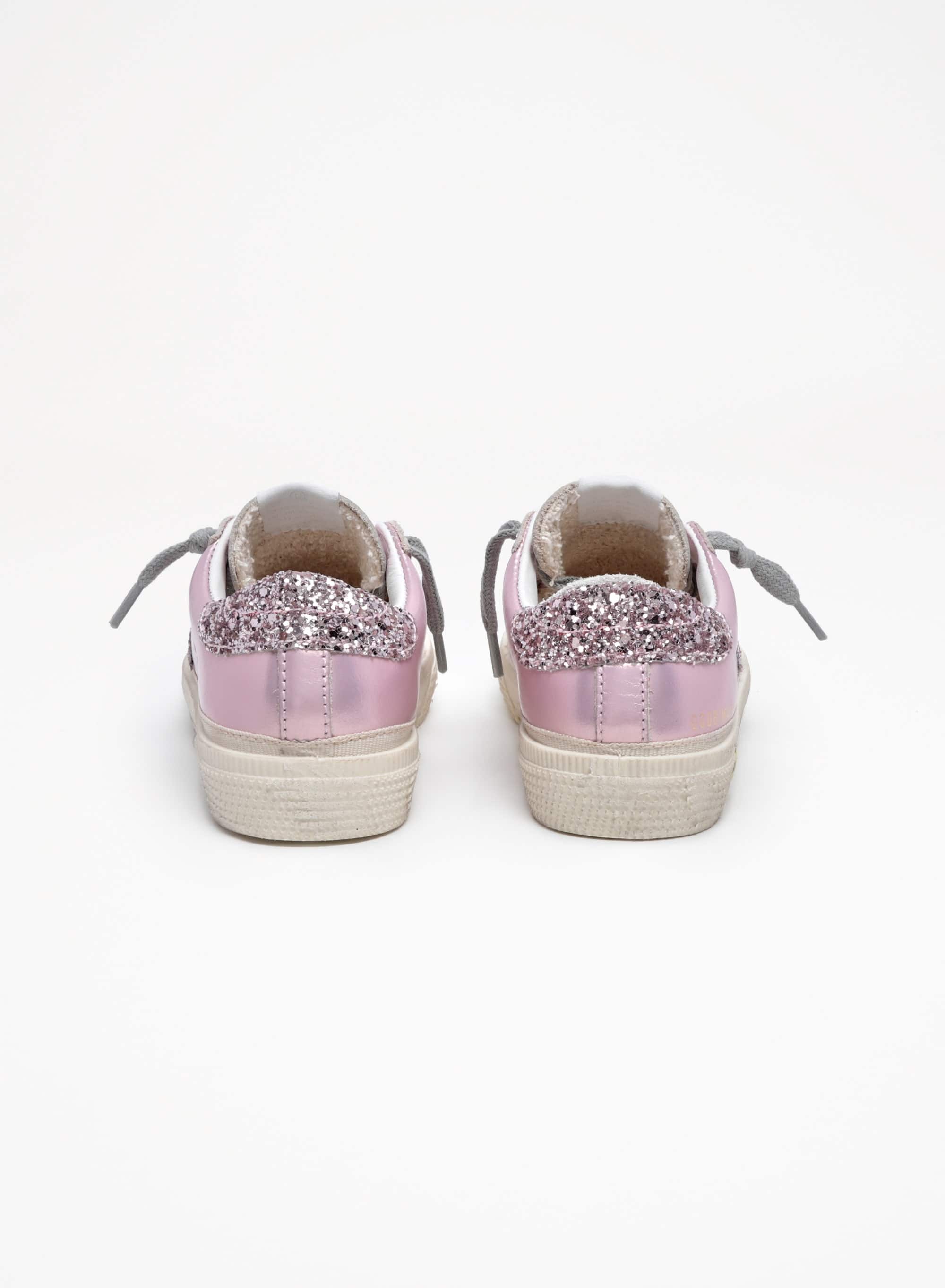 Kids | Pink May with Pink Glitter Star & Heel | Salmon Pink x Pink - Image 2