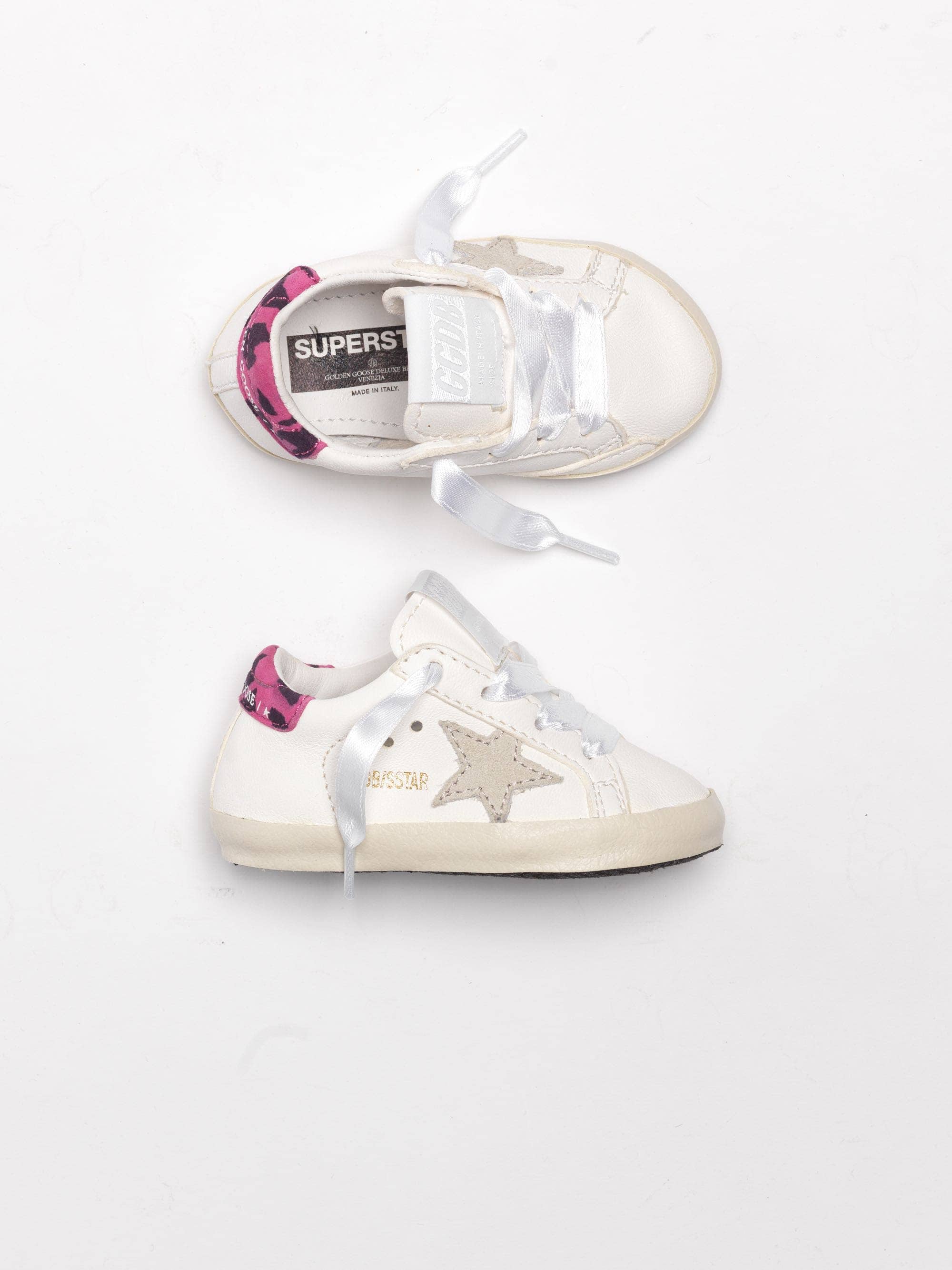 Kids | Sneakers Babystar White Leather with Suede - Image 4