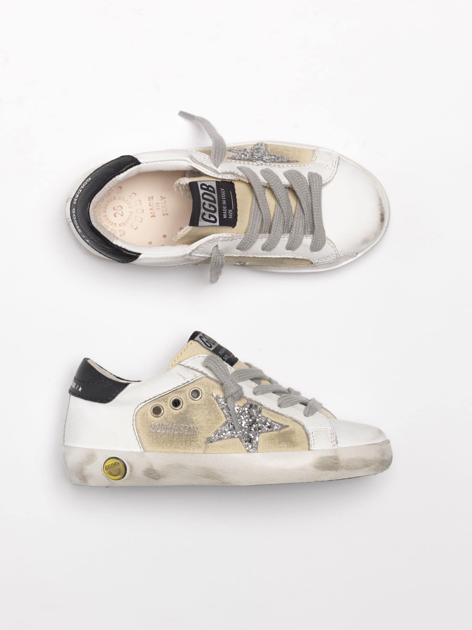 Kids | Sneakers Super-Star Beige Canvas-Glitter Star - Image 2
