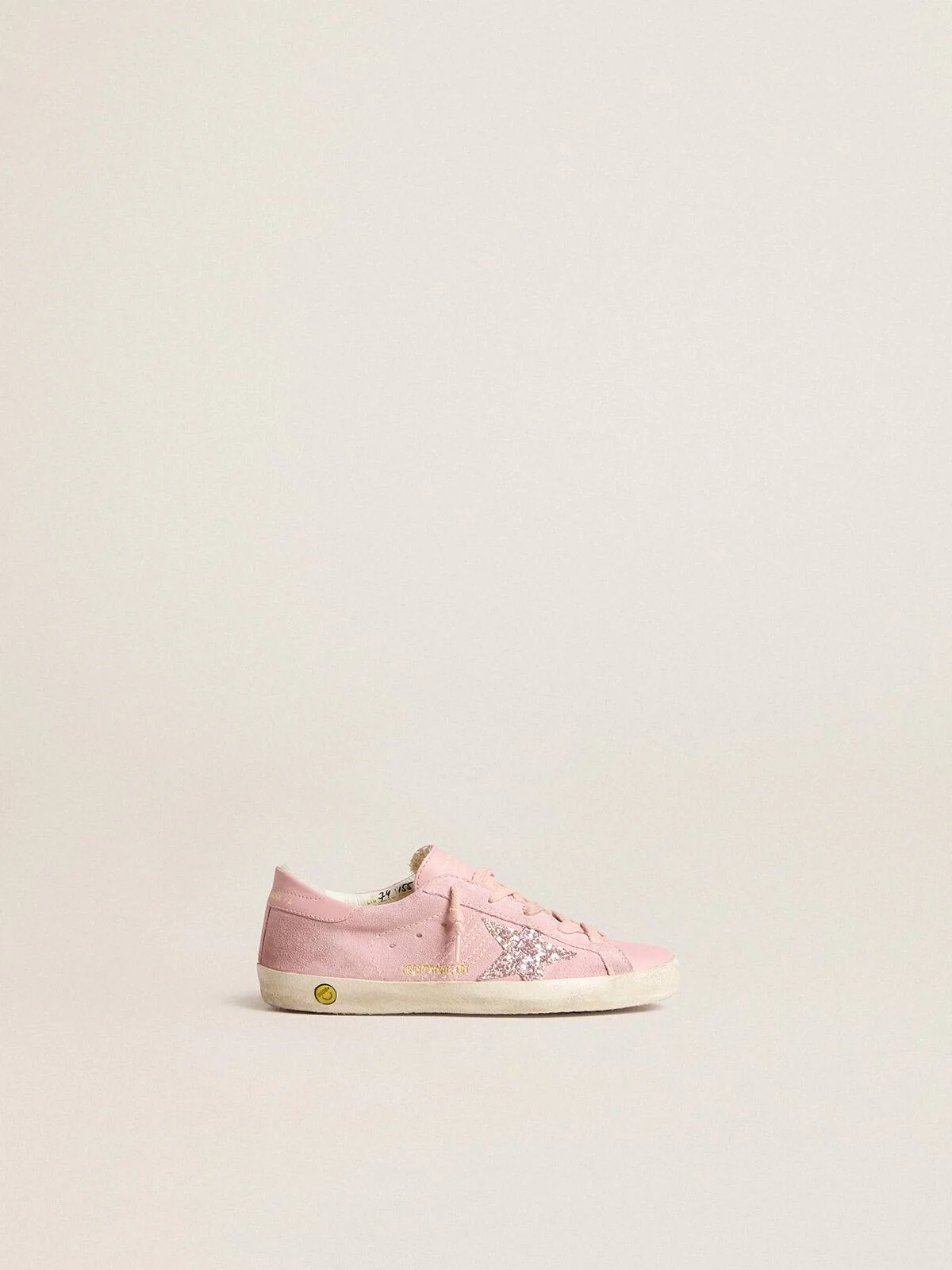 Kids | Sneakers Super Star Pink Suede Glitter Star | Antique Pink x Elderberry