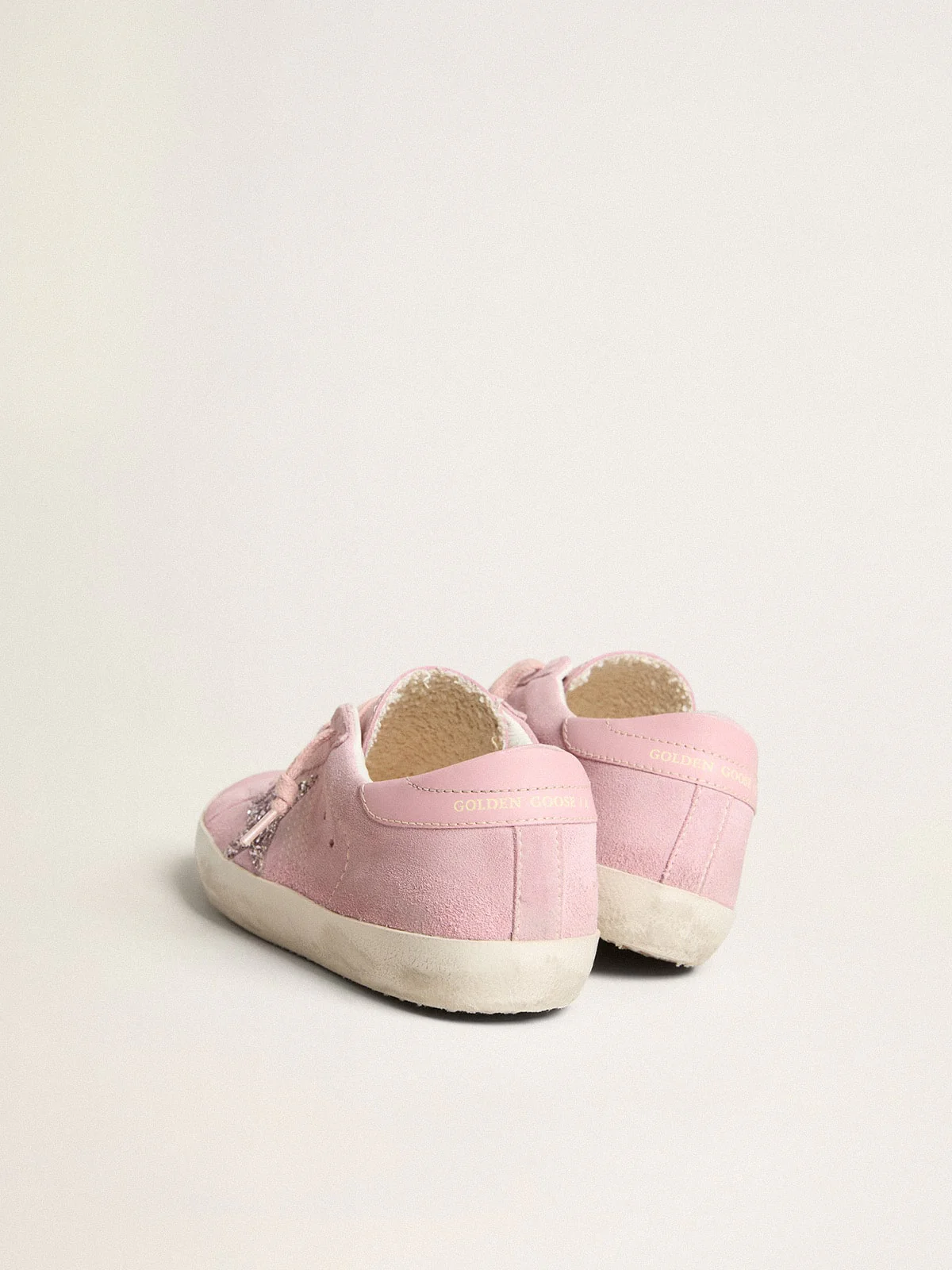 Kids | Sneakers Super Star Pink Suede Glitter Star | Antique Pink x Elderberry - Image 3