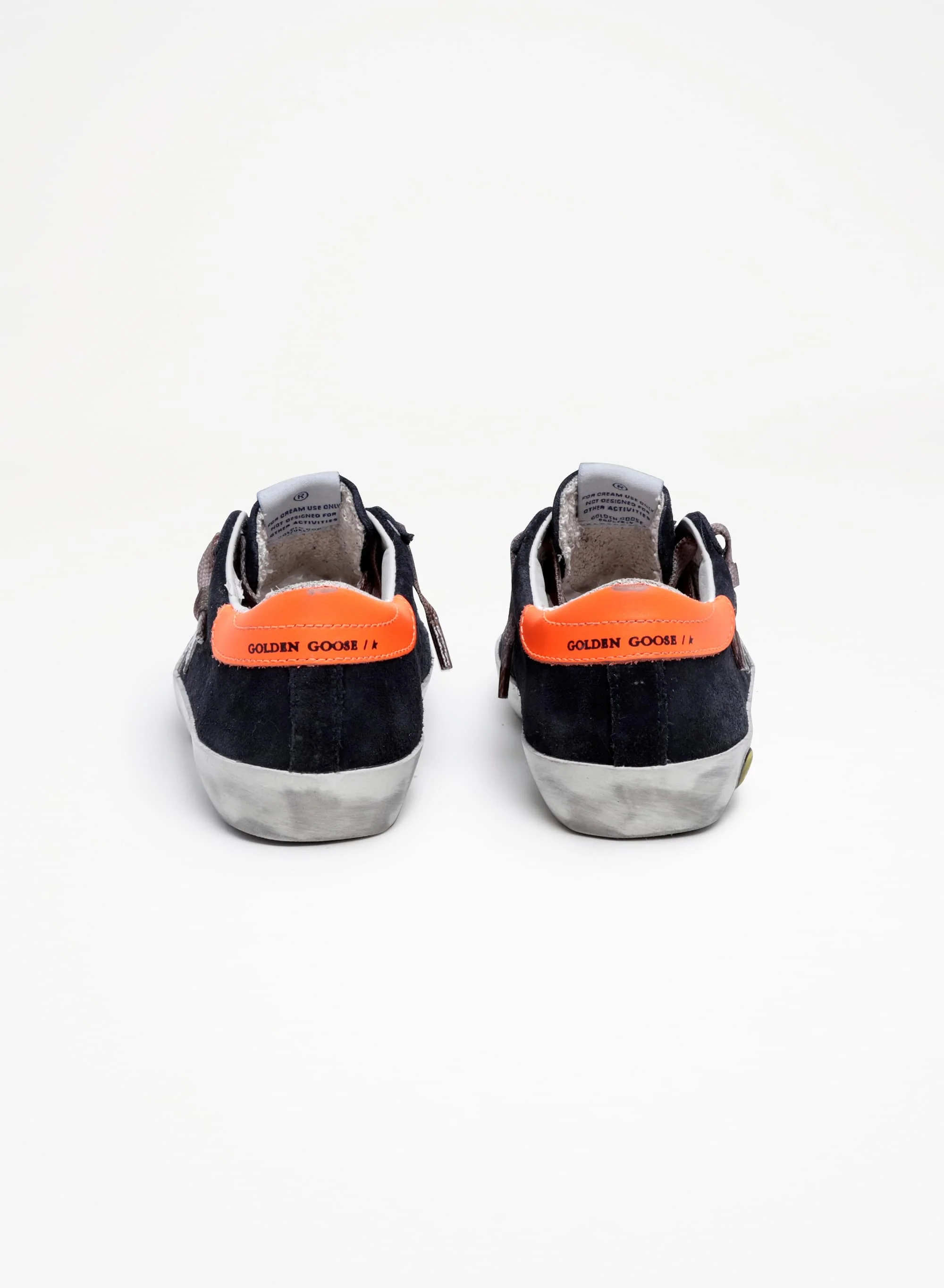 Kids | Super-Star Junior Night Blue Suede with Silver Star & Orange Heel Tab | Night Blue x Silver x Fluo Orange - Image 5