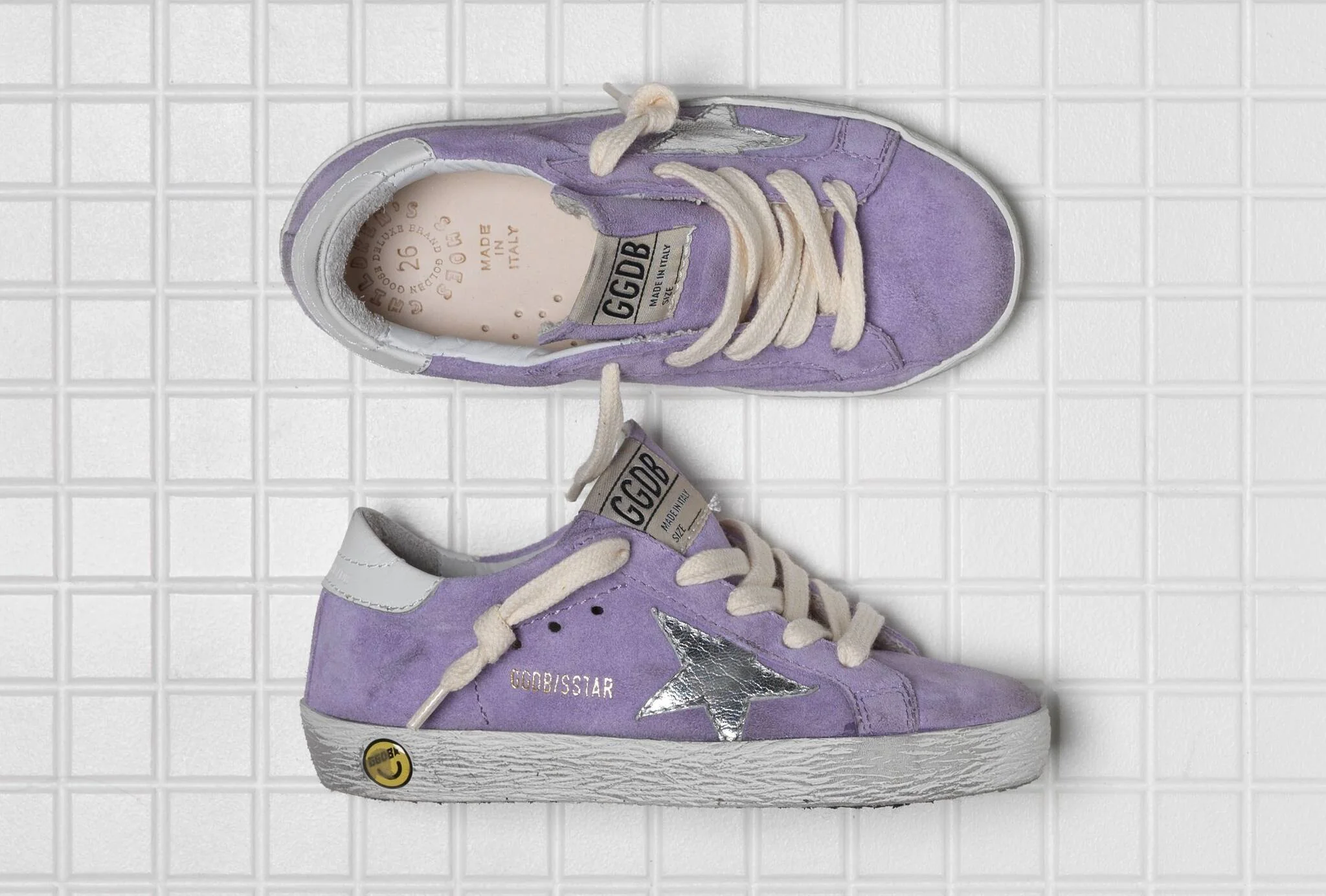 Kids | Super-Star Sneakers with Lyllium Suede-Silver Star
