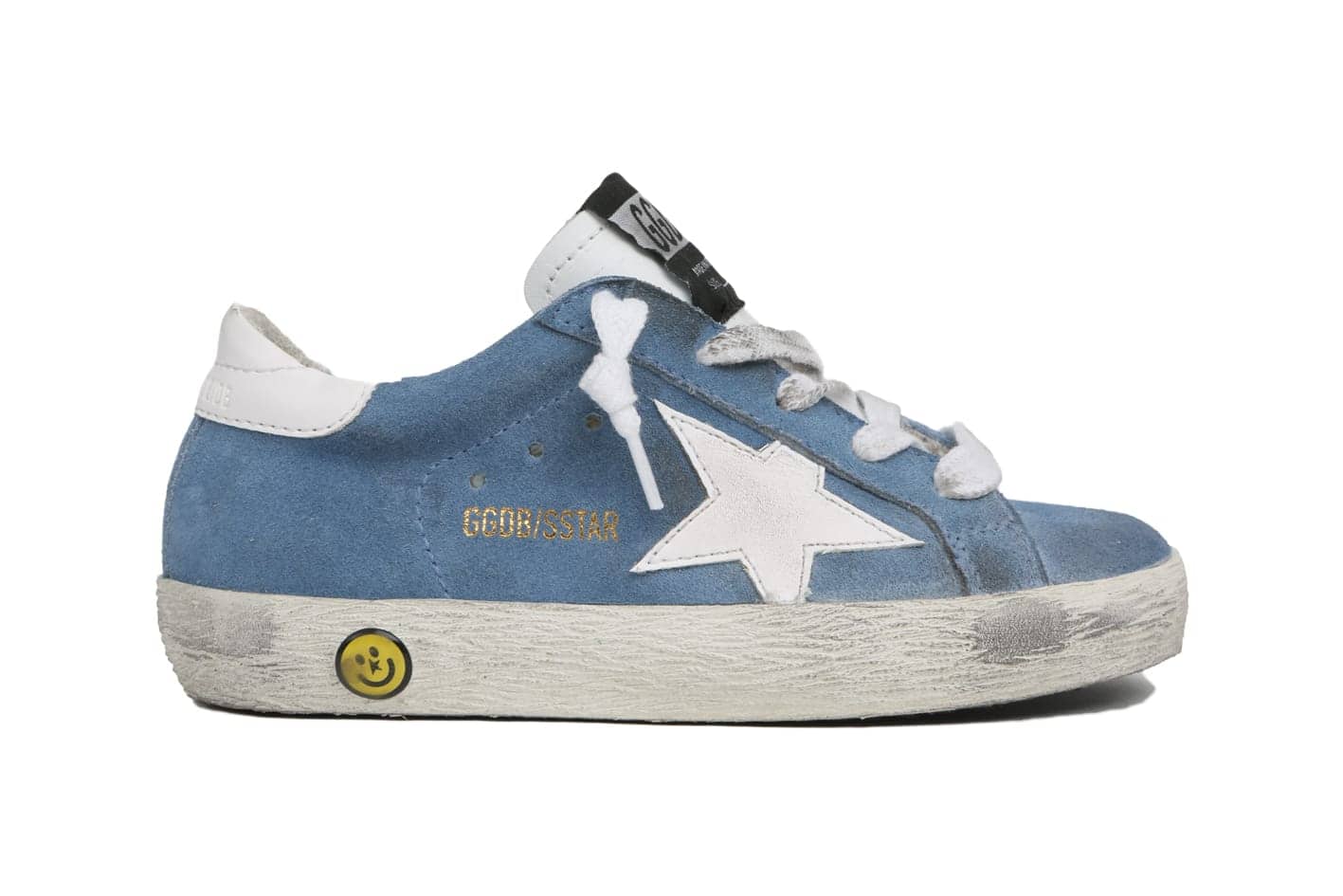 Kids | Super-Star Young Blue Suede with White Leather Star & Heel Tab - Image 2