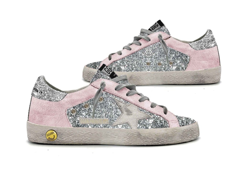 Kids | Super-Star Young with Silver Glitter & Pink Suede & Ice Grey Star | Silver x Baby Pink x Ice - Image 2