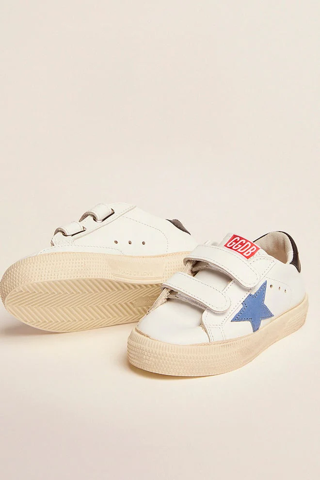 Kids | Young May School with Cobalt Blue Leather Star | White x Cobalt Blue x Black - Image 8