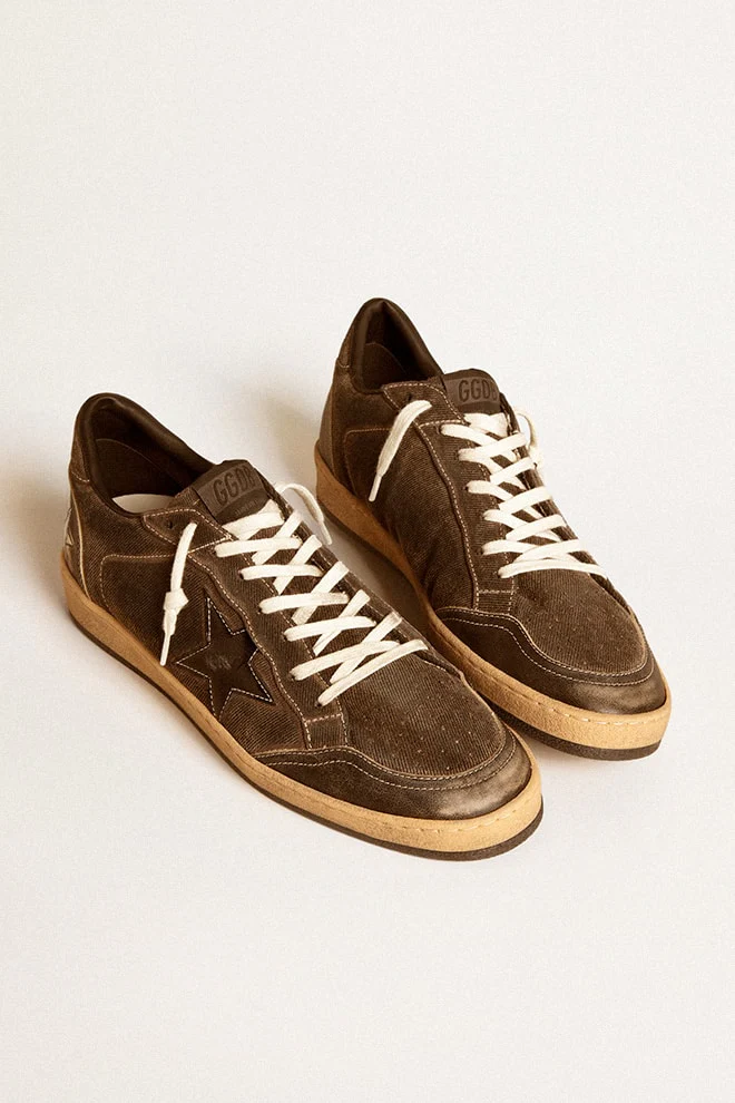 Men | Ball Star Black Denim with Black Leather Star & Inserts | Black - Image 2