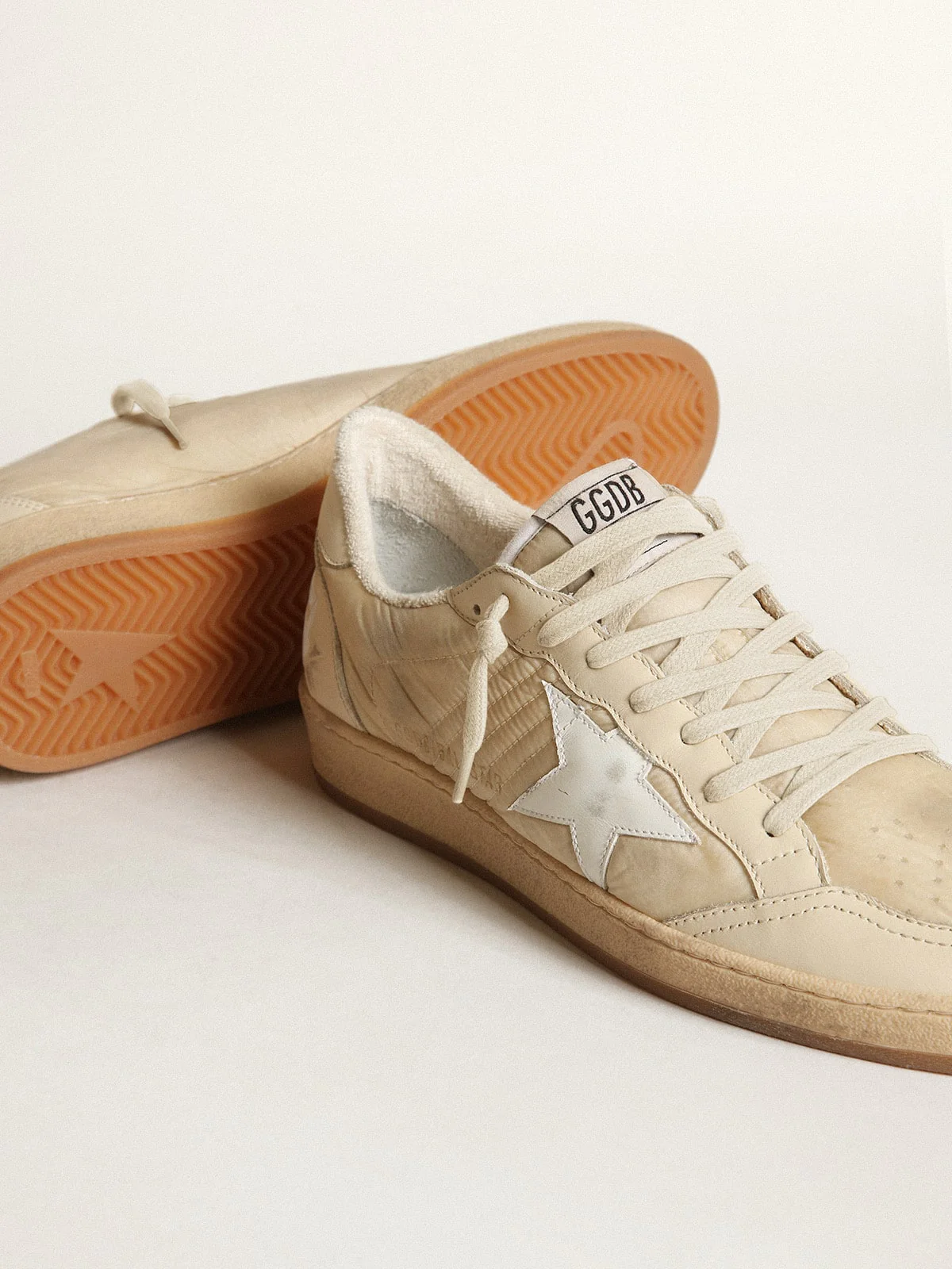 Men | Ball Star White Nylon with White Star & Heel Tab | White x Milk - Image 9