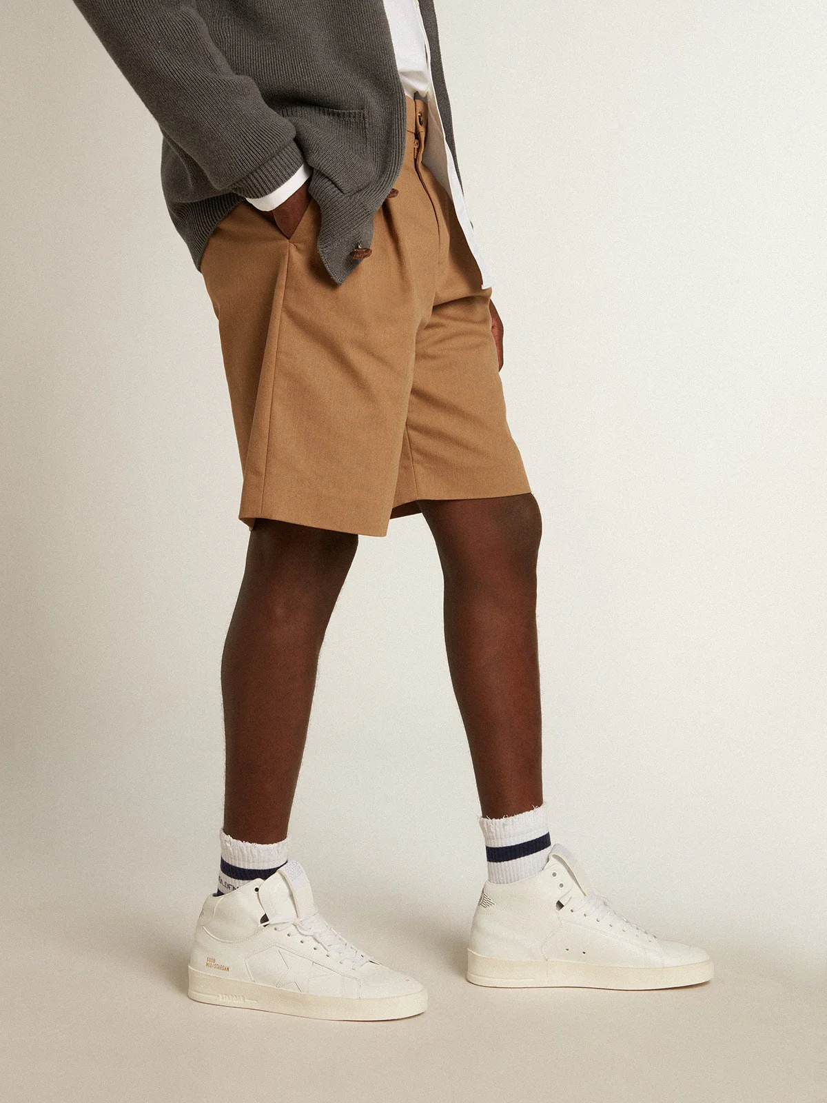 Men | Bio-Based Mid-Stardan with White Star & Heel Tab | Optic White - Image 6