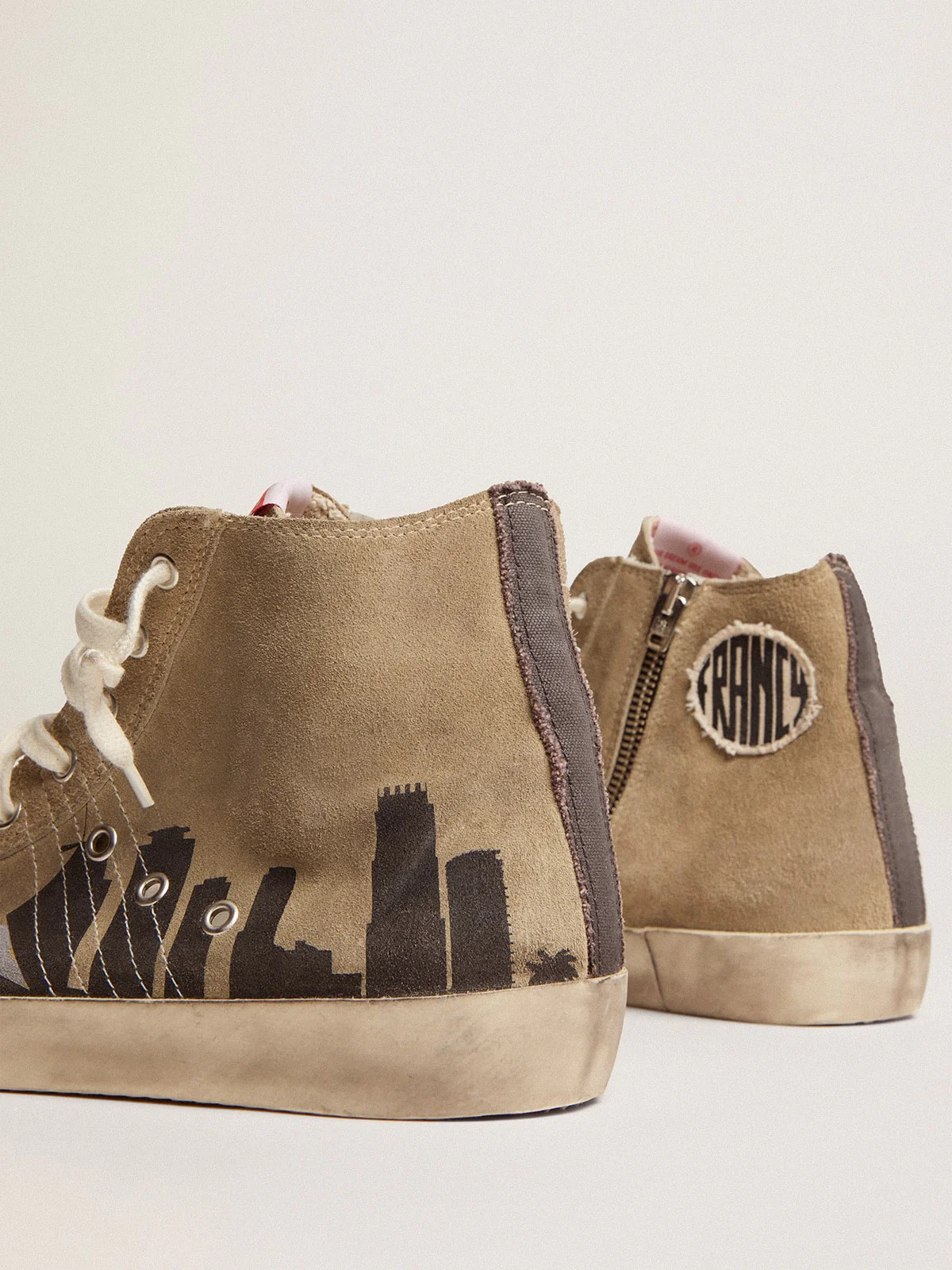 Men | Francy Penstar Dove Gray Suede | Taupe x Black x Electric Blue - Image 8