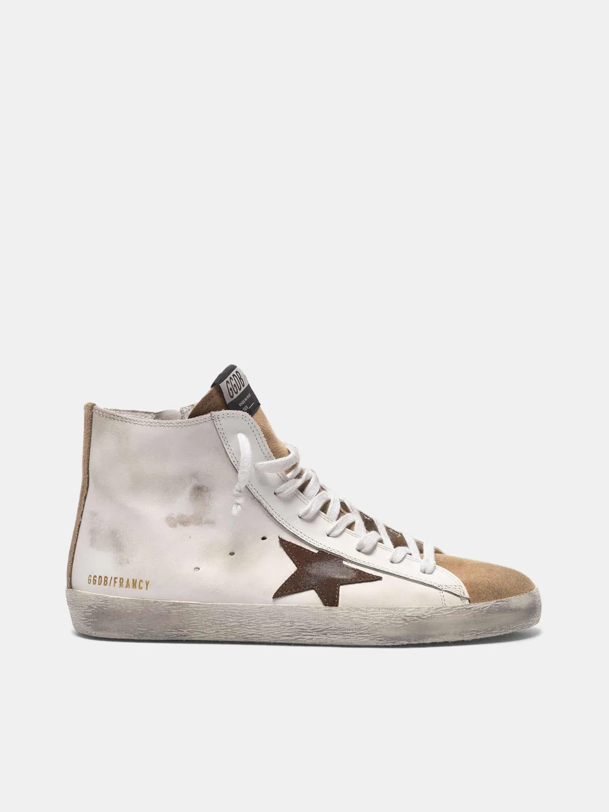 Men | Francy Sneakers Nude Suede & White Leather with Contrast Star - Image 7
