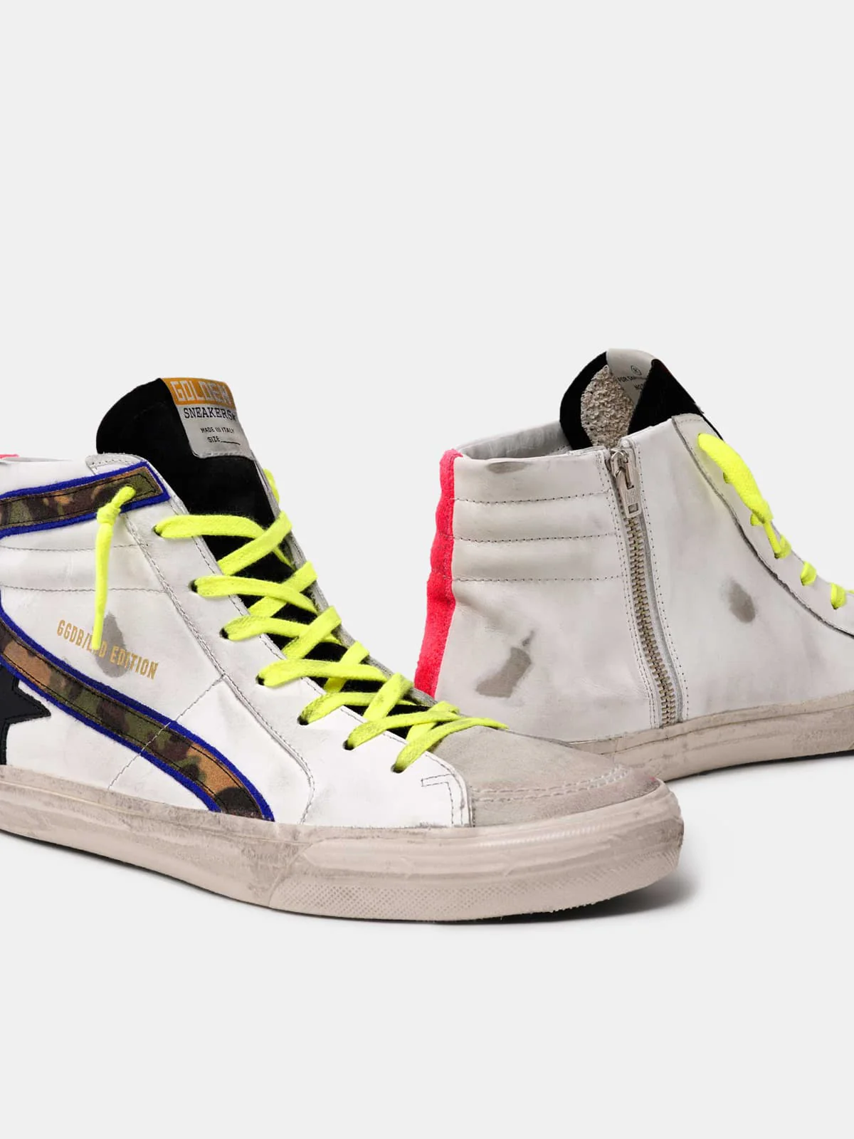 Men | Ltd Slide Sneakers with Camouflage Flash & Fluorescent Laces - Image 4