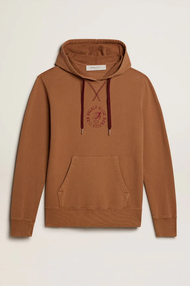 Men | Malt-Colored Cotton Sweatshirt with Hood | Malt Ball x Windsor Wine - Image 3