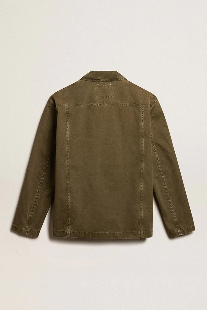 Men | Olive-Colored Cotton Shirt | Kalamata - Image 3