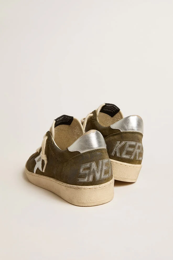 Men | Olive Night Sneakers with Silver Star | Olive Night x Silver - Image 6