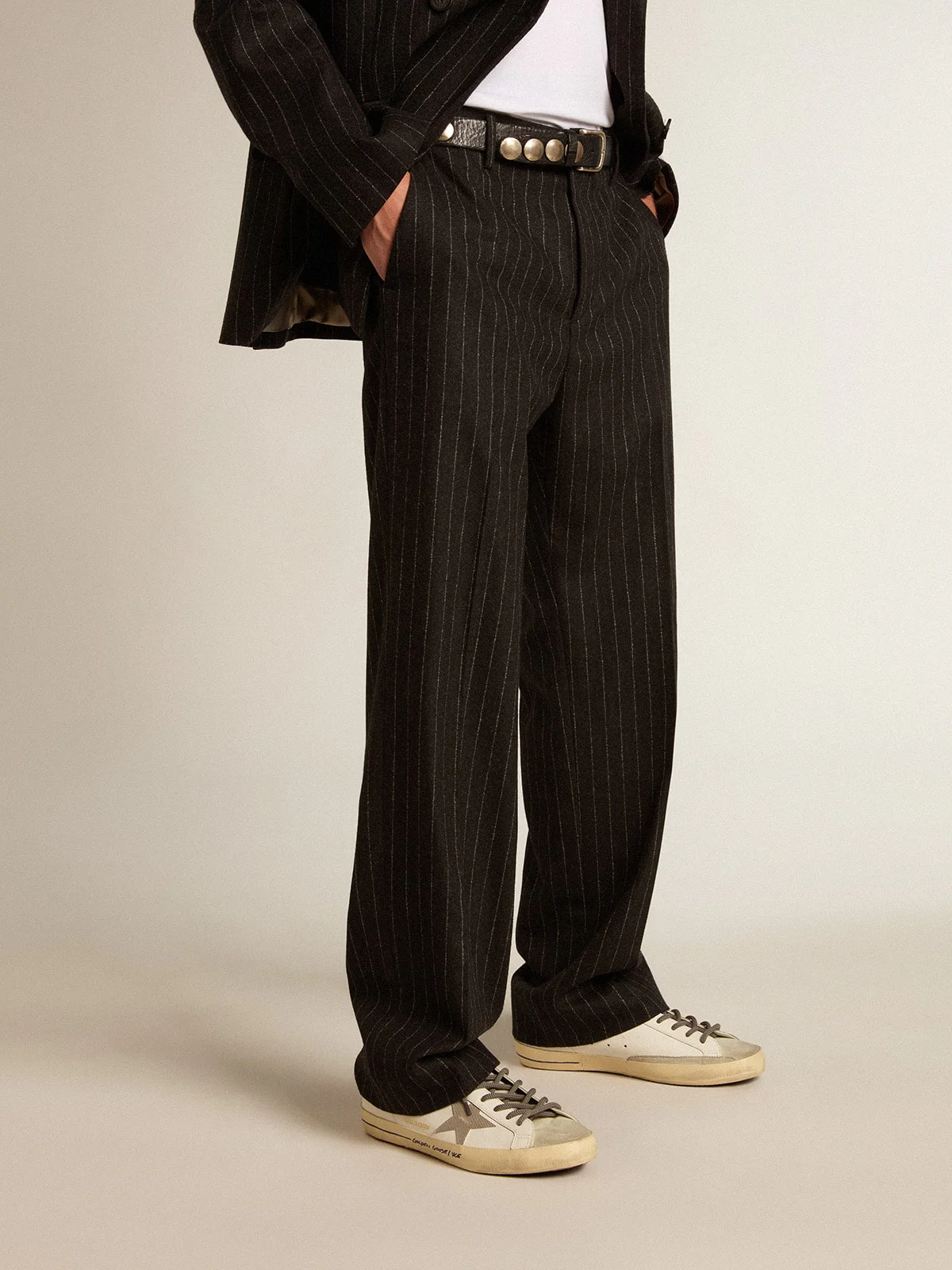 Men | Pants Dark Gray Wool | Melange Dark Grey x Arctic Wolf - Image 6
