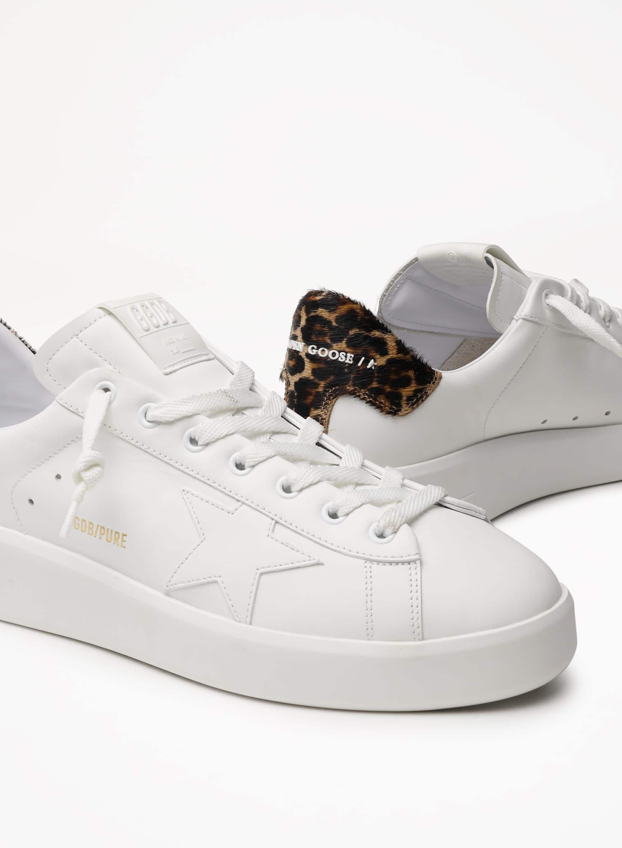 Men | Pure Star Leather Upper & Star Leopard Horsy Heel | White x Brown Leo - Image 4