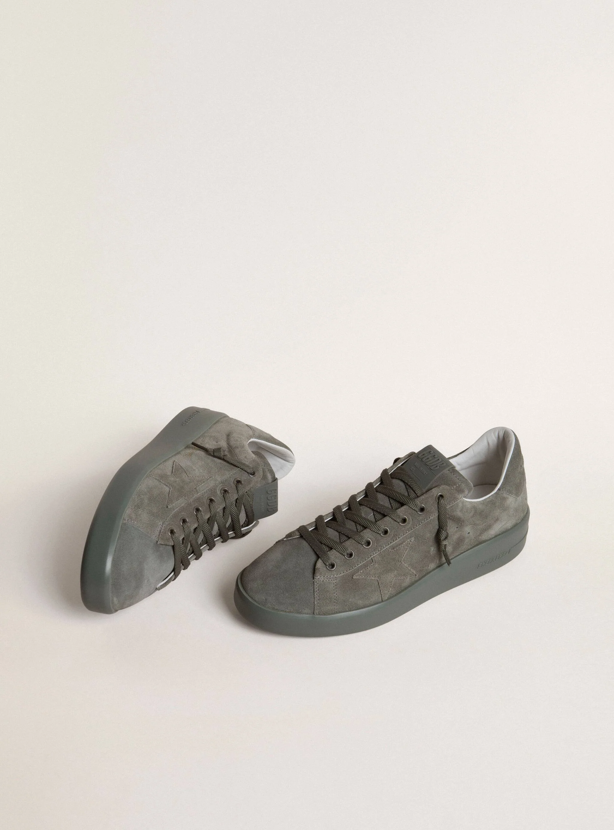 Men | Pure Star Mouse Grey Suede | Military Green - Image 4