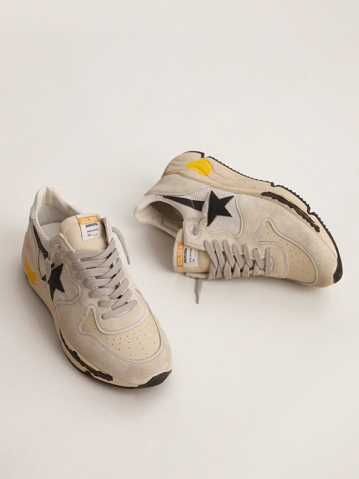 Men | Running Sole Sneakers Mesh & Ice-Gray Suede | Light Silver x Ice x Black - Image 3