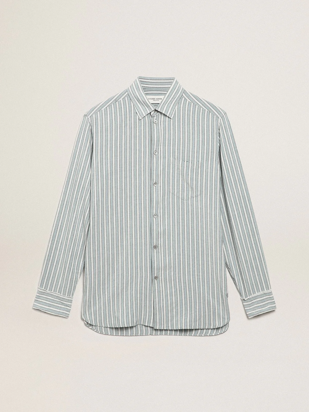 Men | Shirt Viscose with Stripes | Cold Water x Multicolor - Image 3