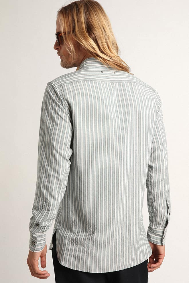 Men | Shirt Viscose with Stripes | Cold Water x Multicolor - Image 5