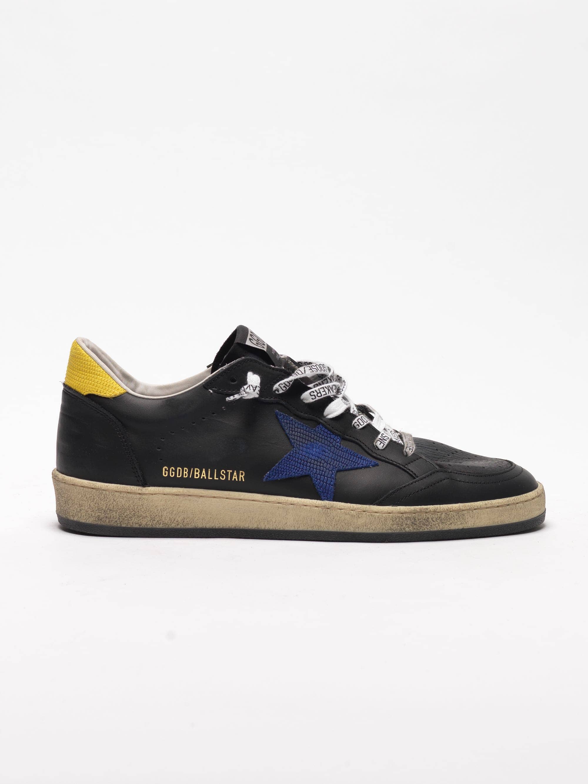 Men | Sneakers Ball Star Black Leather-Blu Lizard Star - Image 8