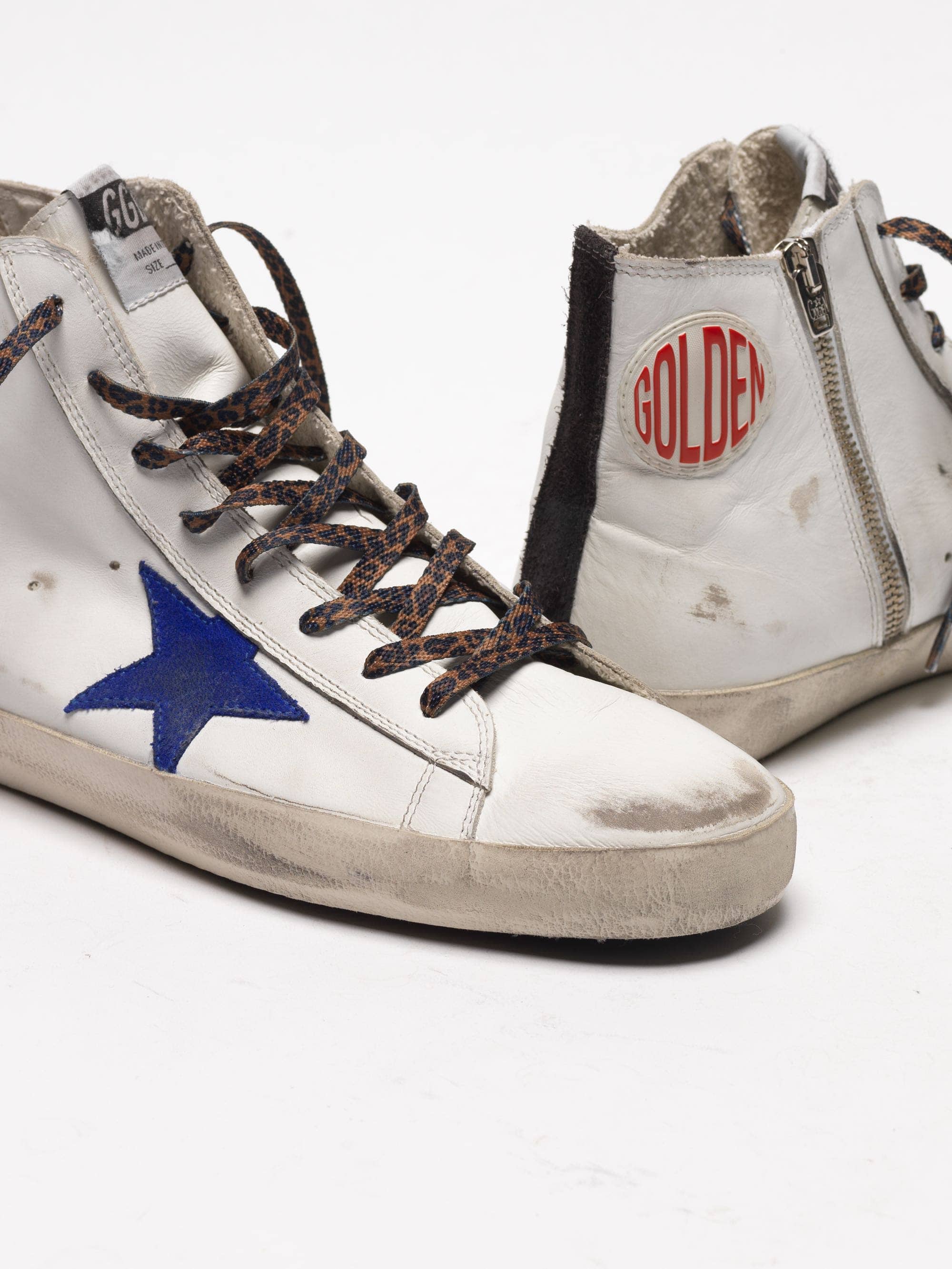Men | Sneakers Francy White Leather-Bluette Star - Image 8