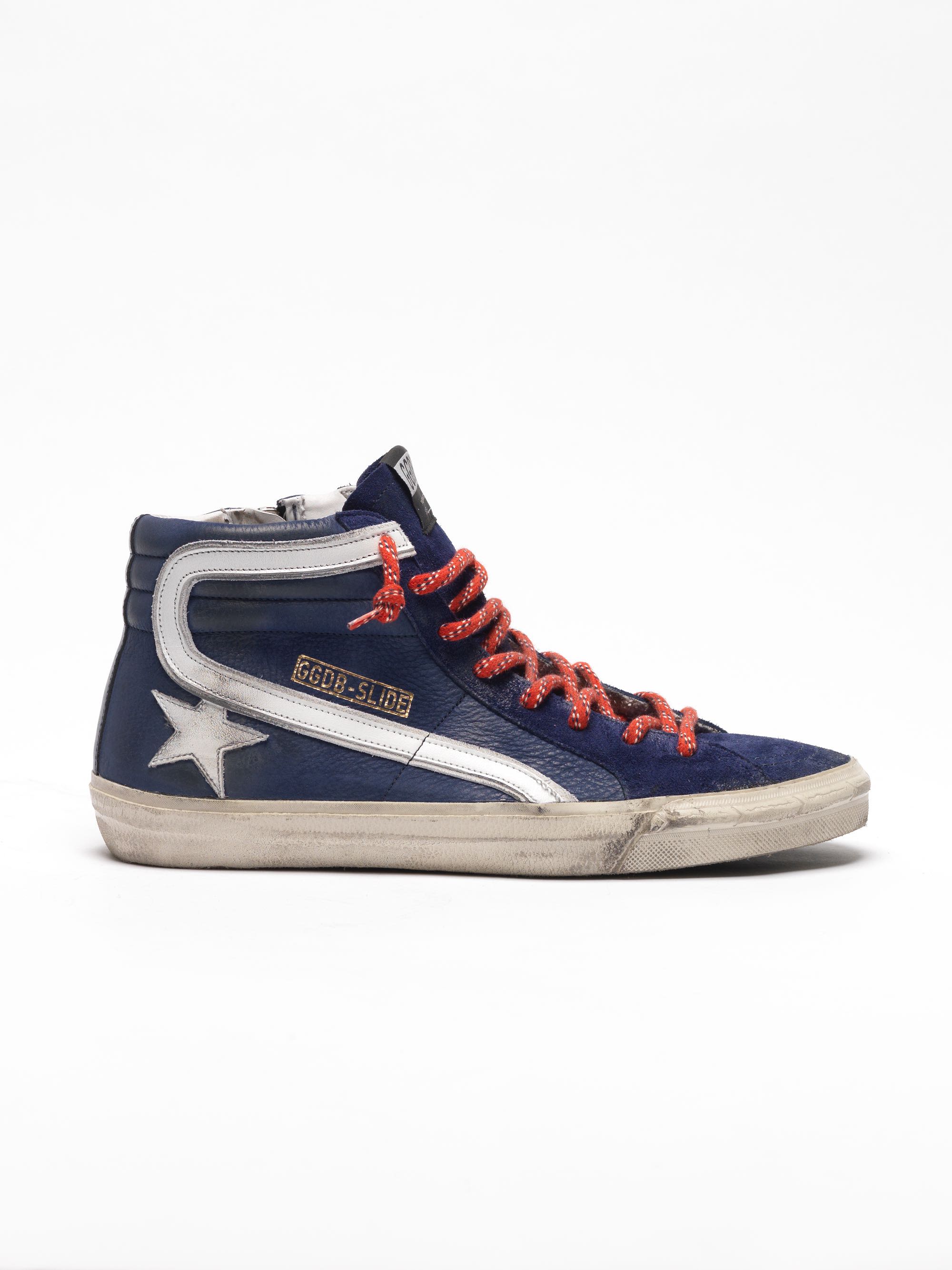 Men | Sneakers Slide Blue Leather with White Star - Image 7