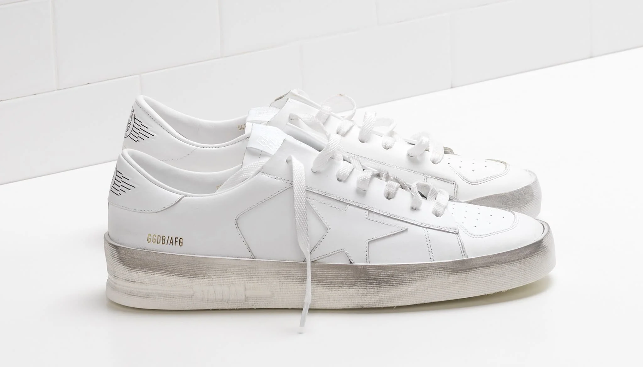 Men | Sneakers Stardan White Leather with White Star - Image 2