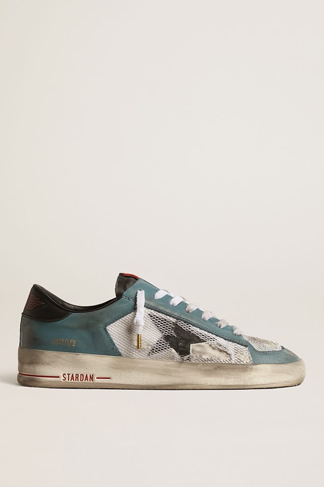 Men | Stardan Distressed Mesh & Petrol-Colored Upper | Petroleum x White x Black - Image 4