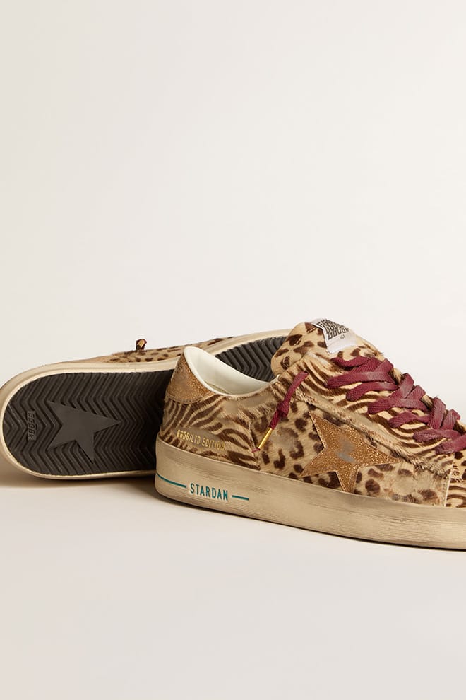 Men | Stardan Ltd Animal-Print Pony Skin with Gold Glitter Star | Burro x Testa Di Moro x Gold - Image 6
