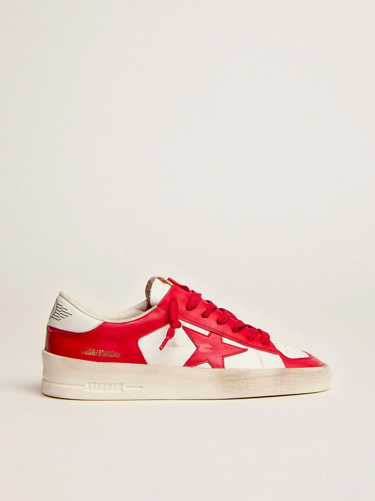 Men | Stardan White & Red Leather | White x Red - Image 9