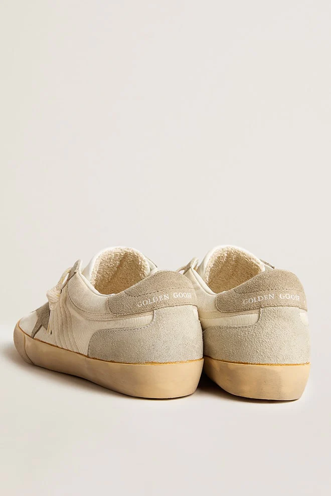 Men | Super-Star Lab Nylon with Dove-Gray Star & Ice-Gray Suede Inserts | White x Ice x Taupe - Image 2
